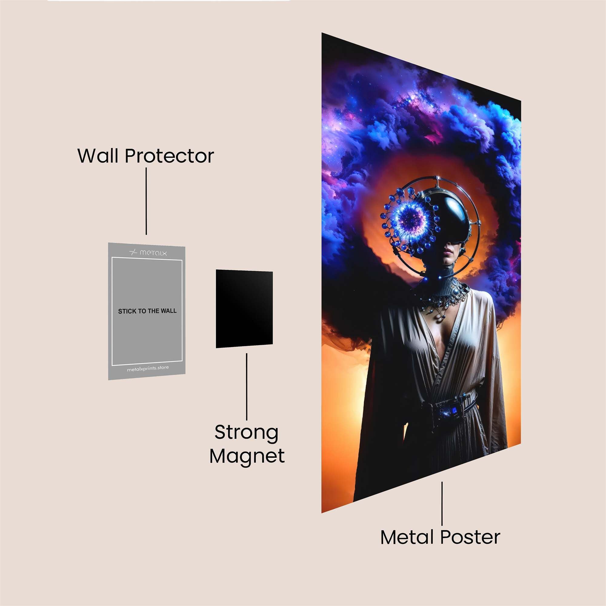 Genie's Glow Safe Wall Magnetic / M