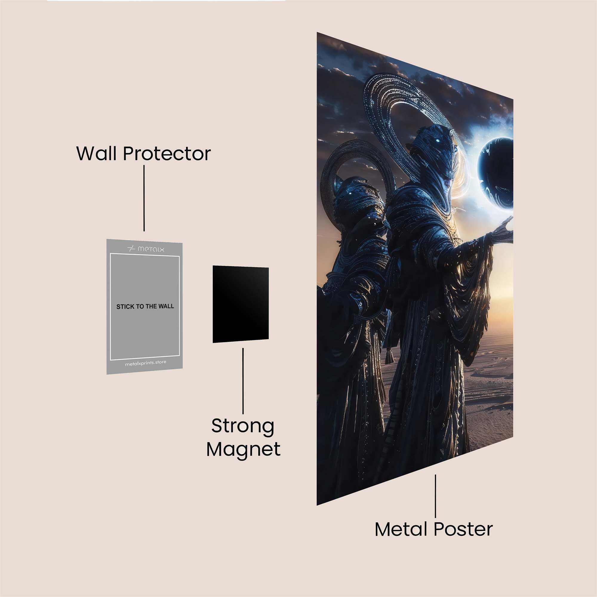 Goku Fiery Safe Wall Magnetic / M