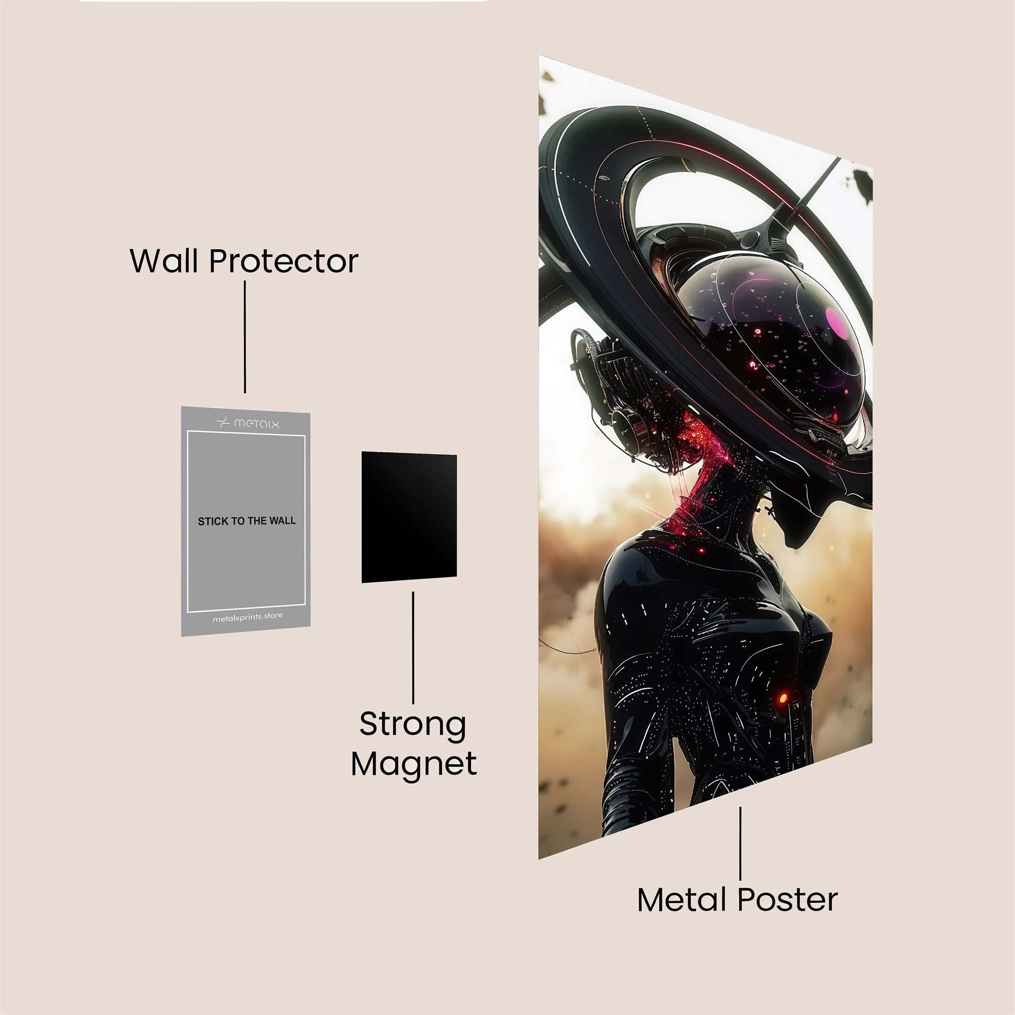 Floral Serenity Safe Wall Magnetic / M