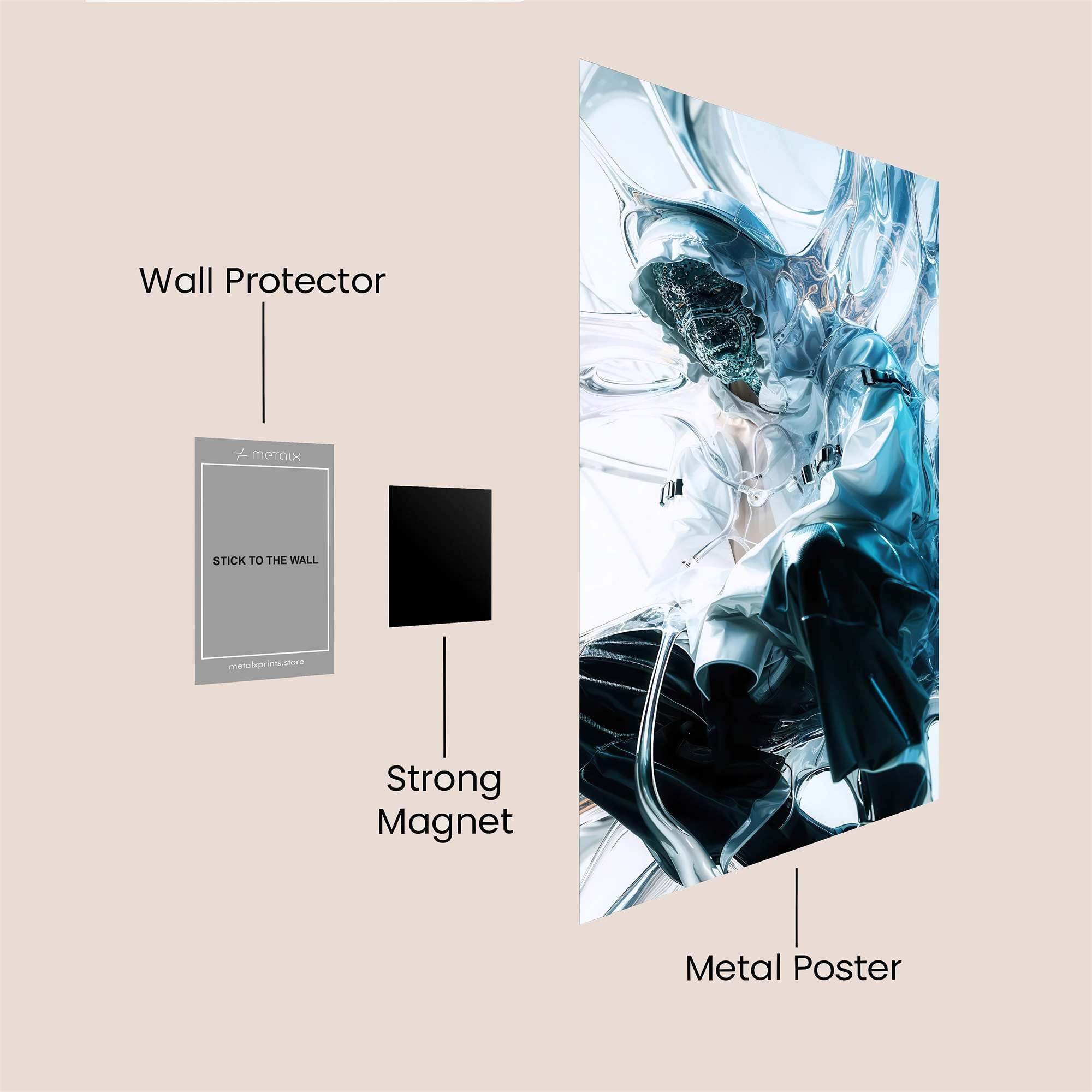 Floral Radiance Safe Wall Magnetic / M