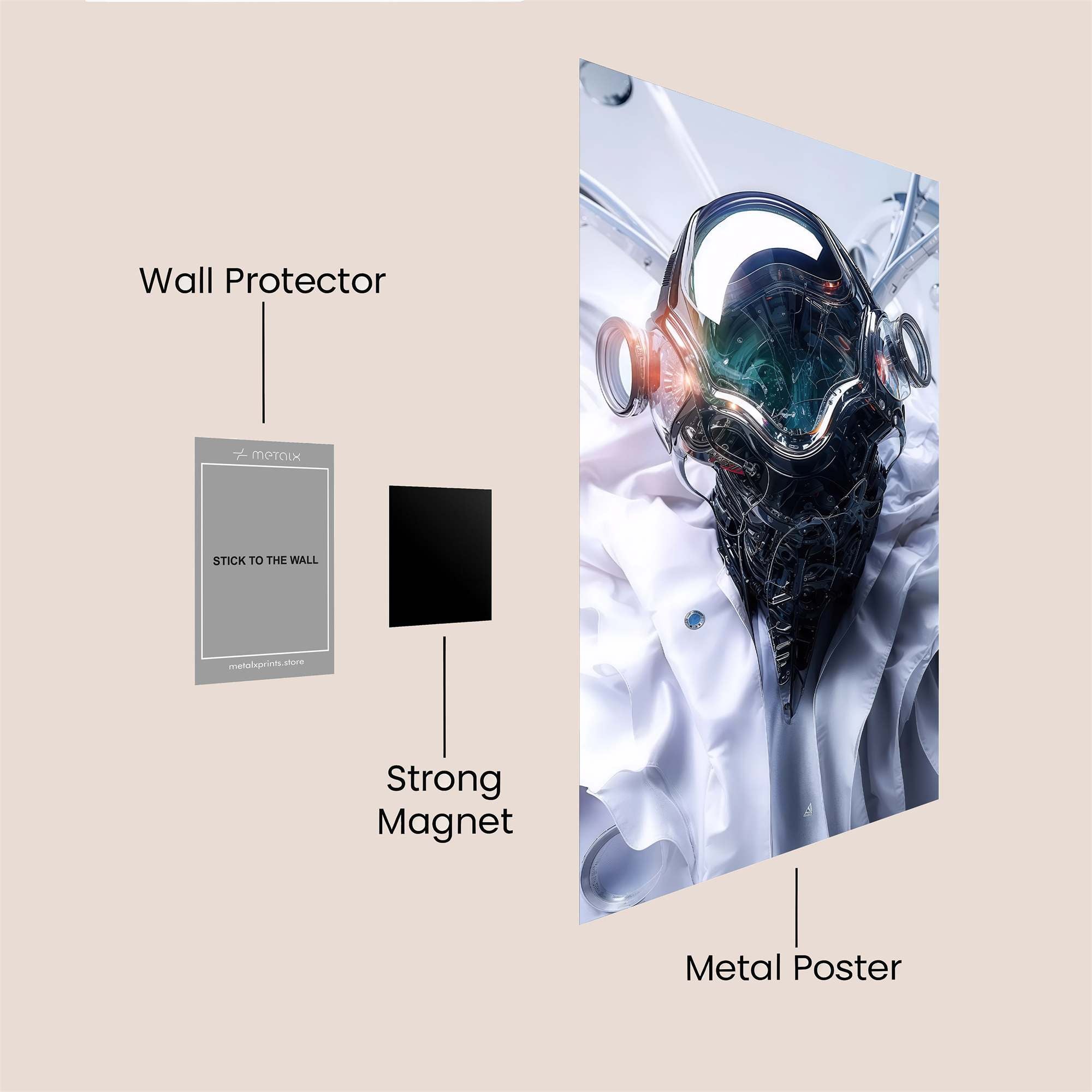 Floral Whimsy Safe Wall Magnetic / M