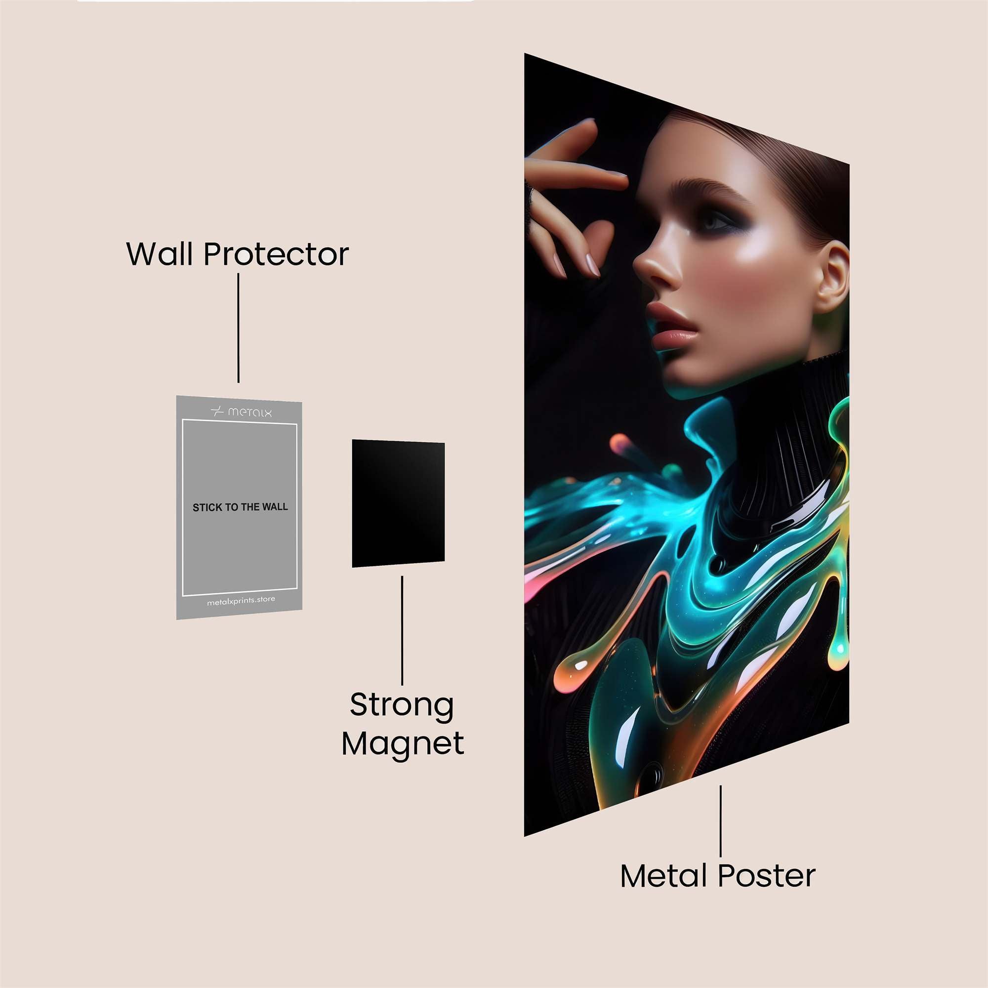 Giraffe Gloomy Safe Wall Magnetic / M