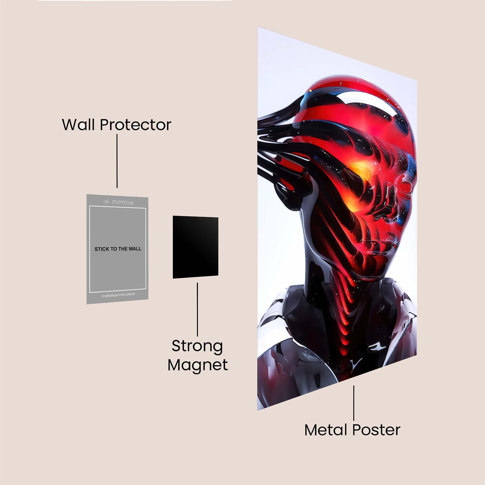 Mosaic Whimsy Safe Wall Magnetic / M