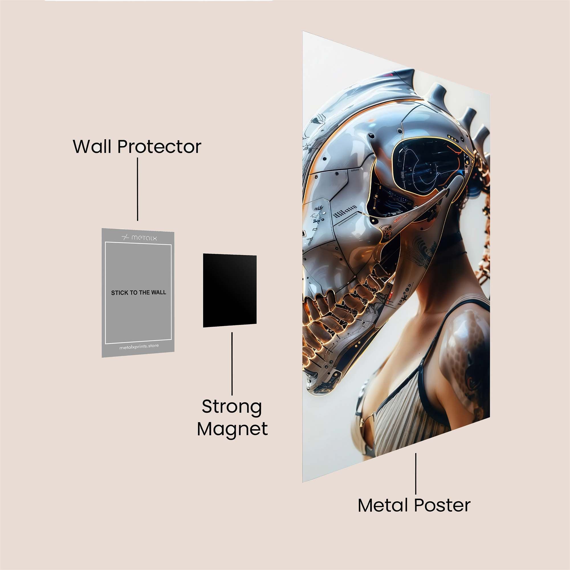 Donald Futuristic Safe Wall Magnetic / M