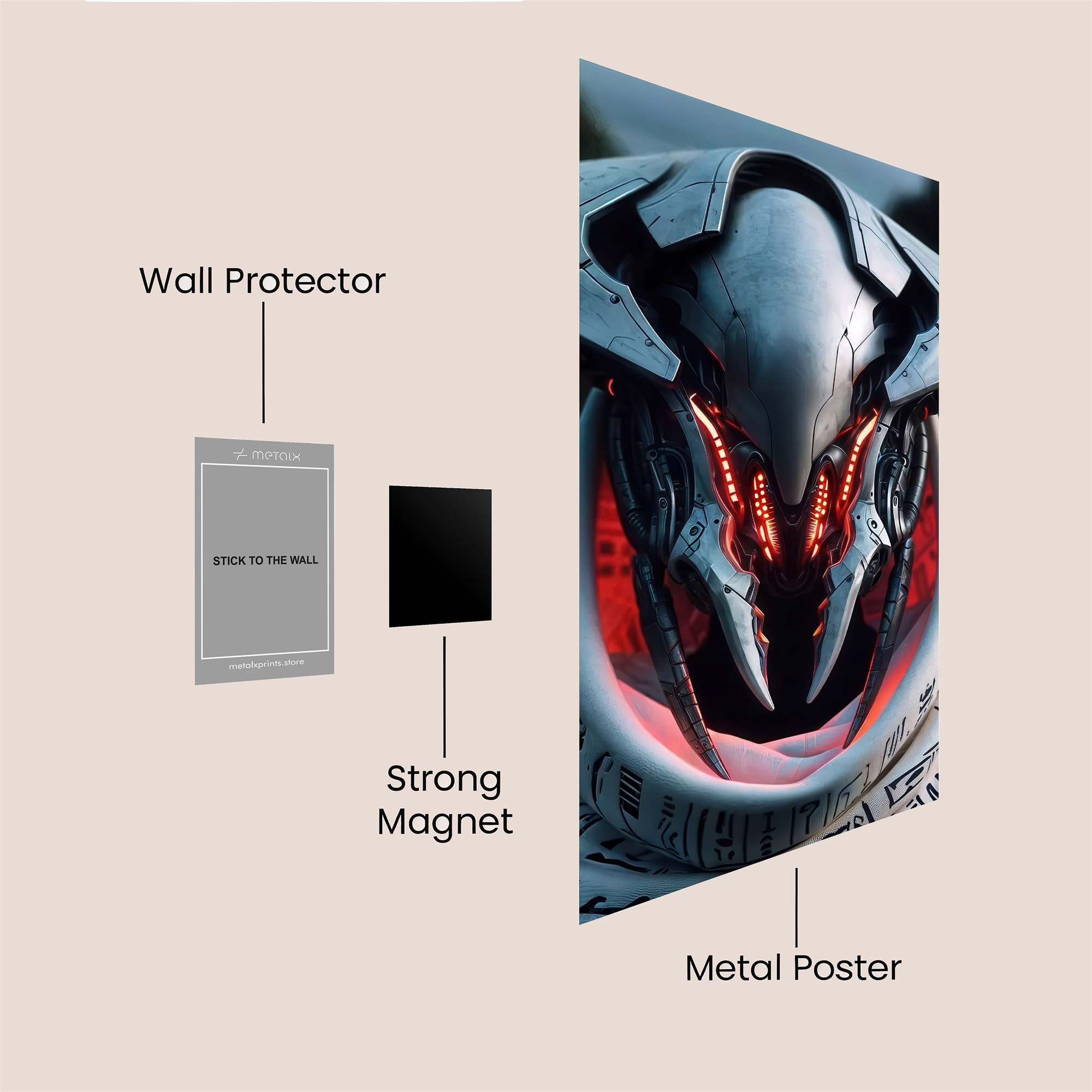 Dragon Fiery Safe Wall Magnetic / M