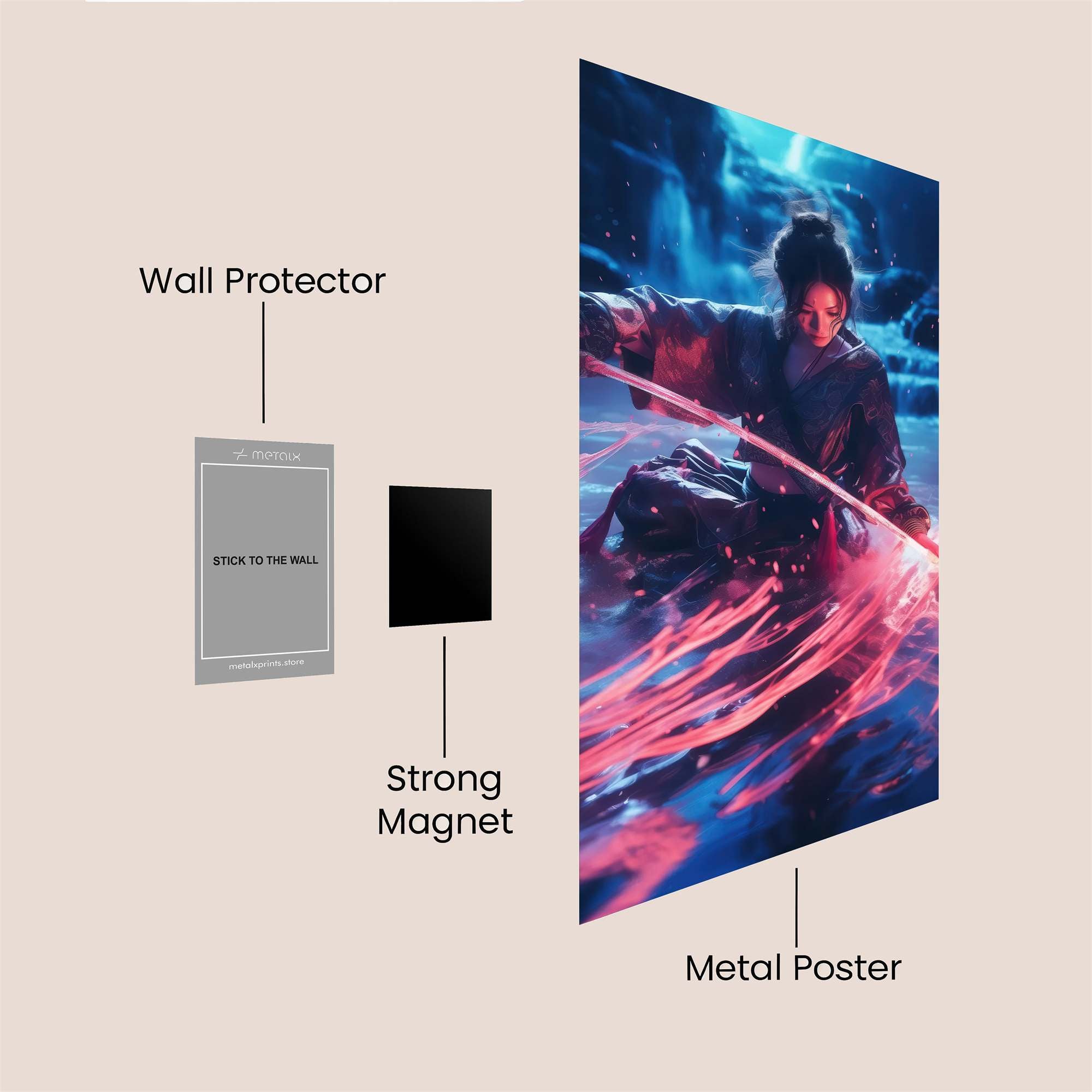 Neon Rider Safe Wall Magnetic / M