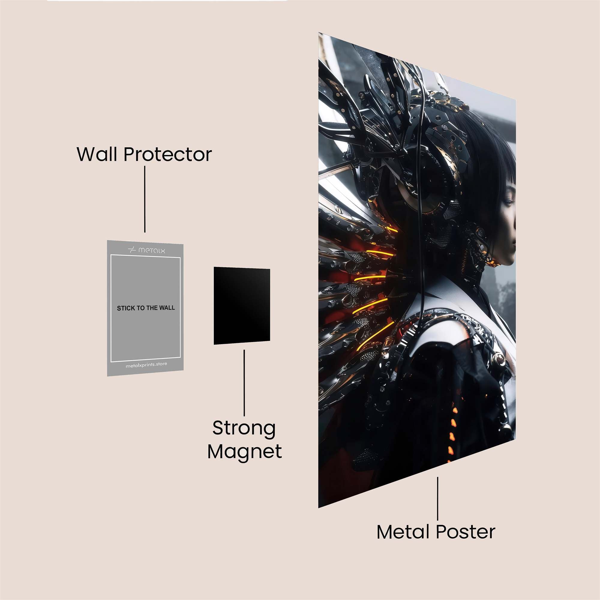 Steampunk Bloom Safe Wall Magnetic / M