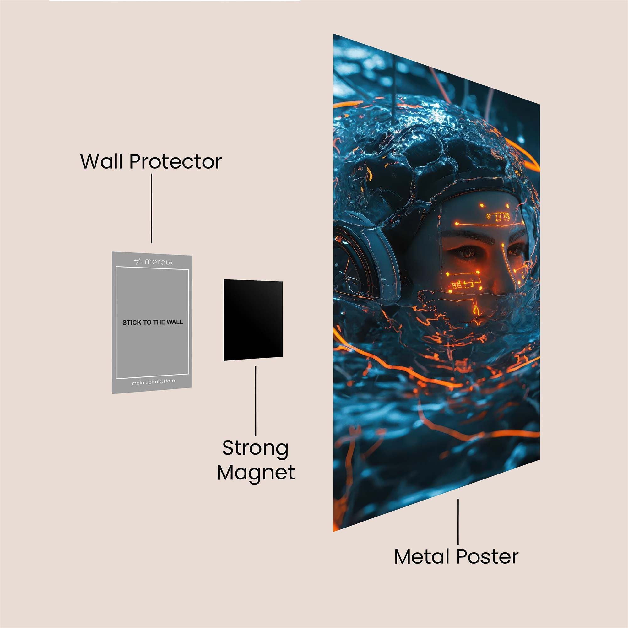 Flash Fiery Safe Wall Magnetic / M