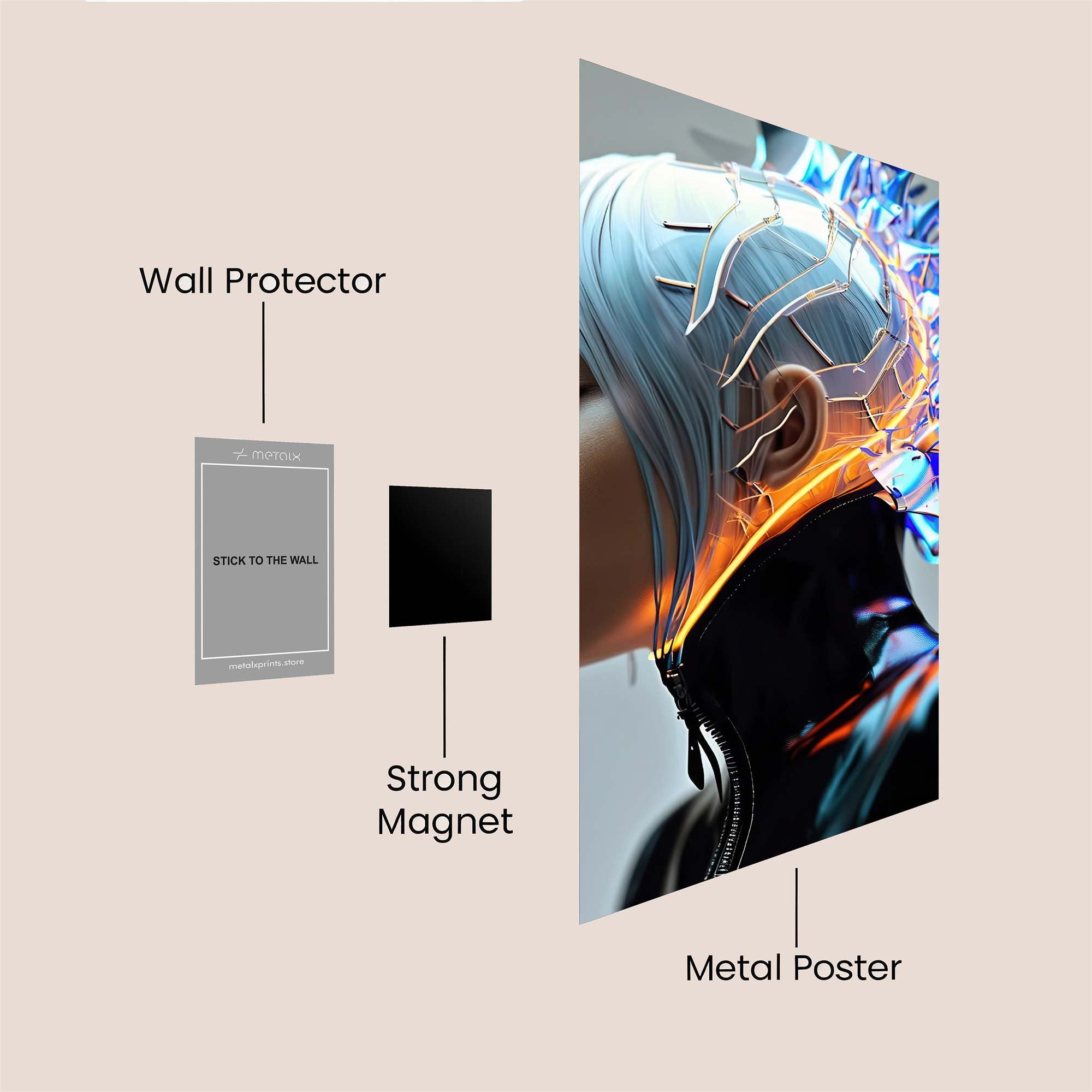 Blue Enigma Safe Wall Magnetic / M