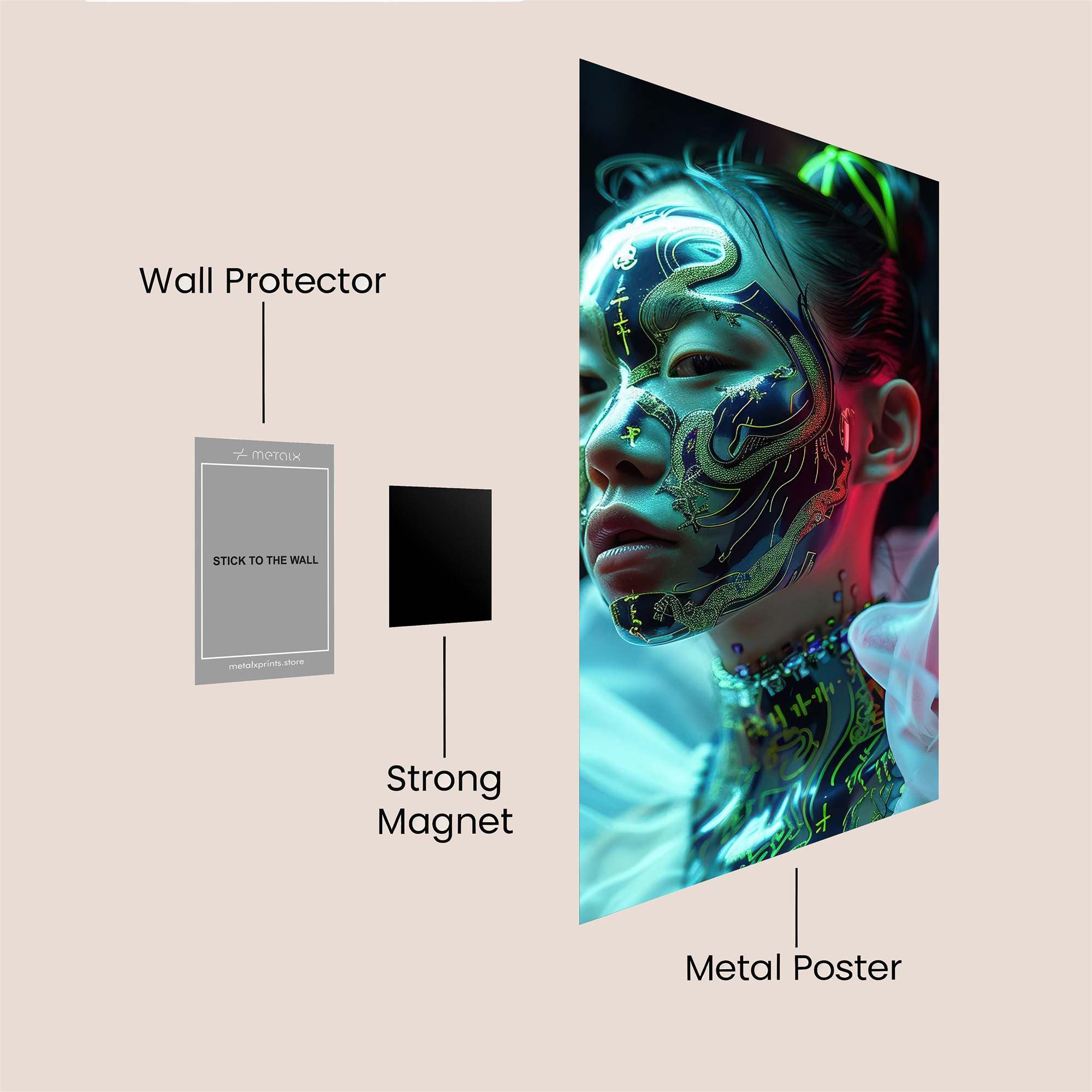 Cheetah Fierce Safe Wall Magnetic / M