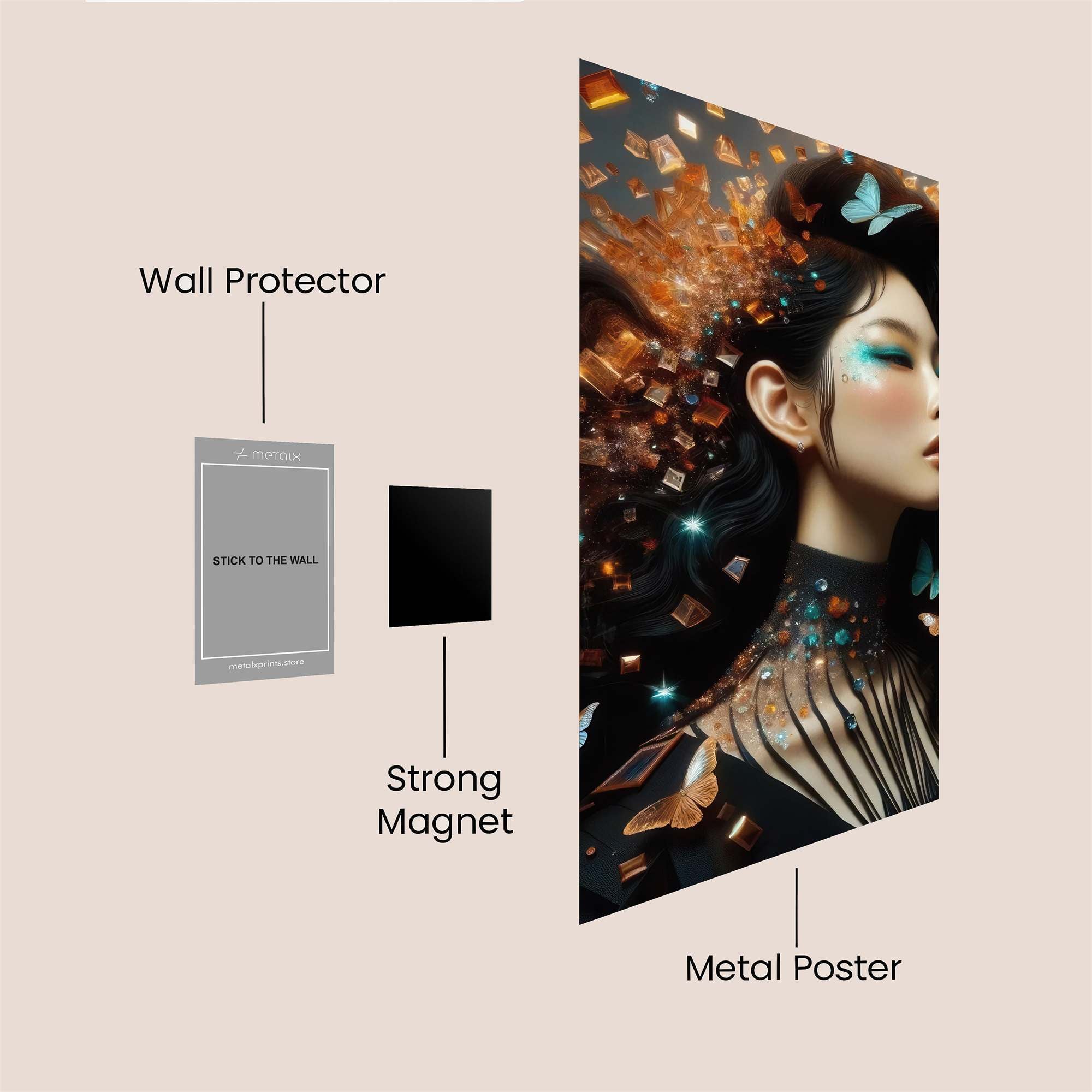 Floral Radiance Safe Wall Magnetic / M