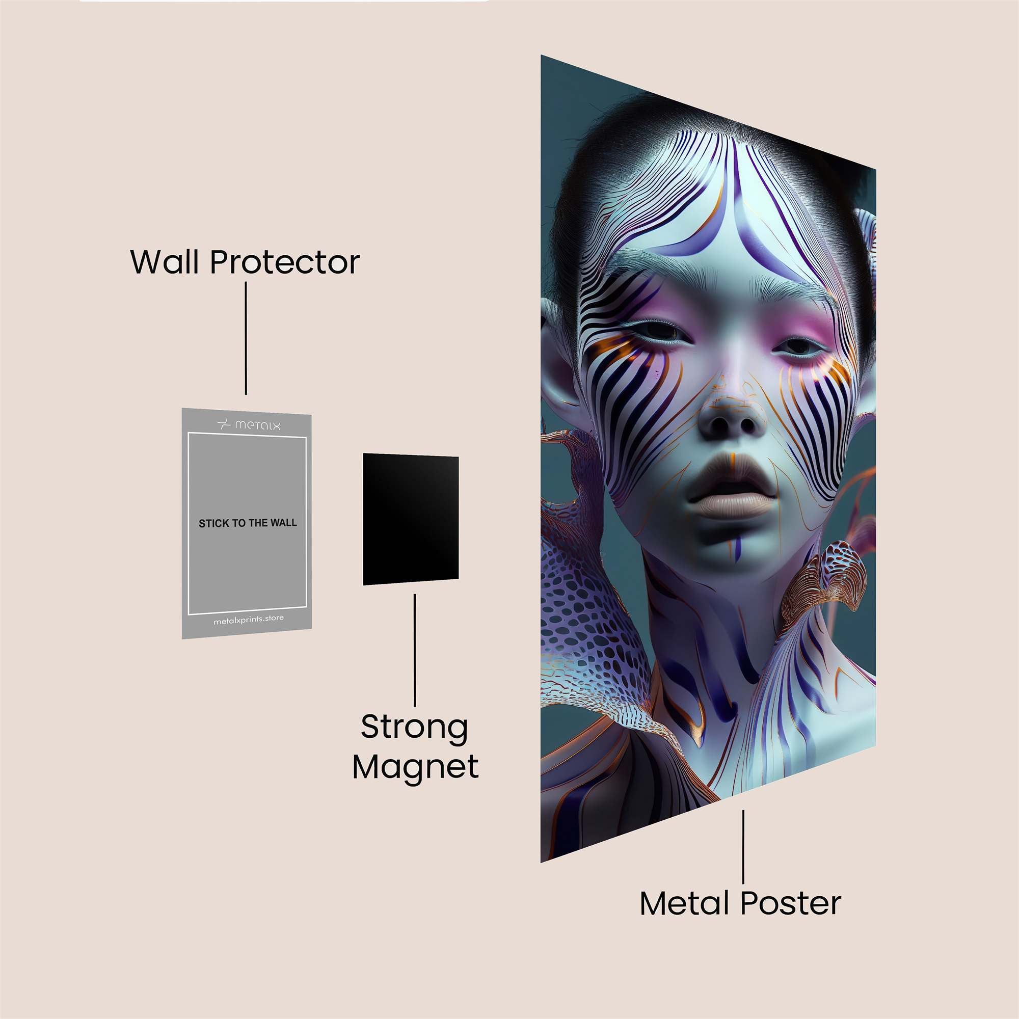 Bleeding Rose Safe Wall Magnetic / M