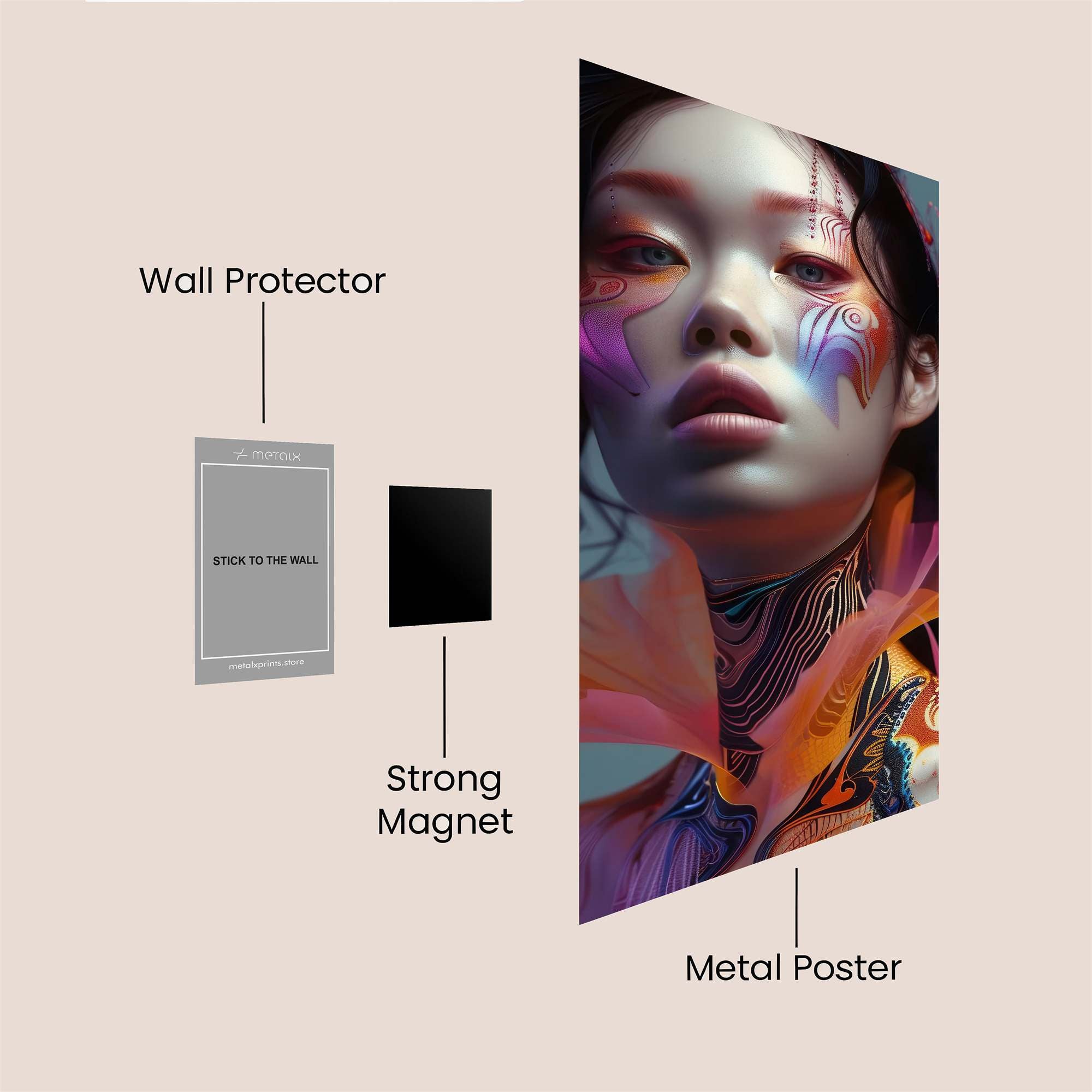 Gothic Rose Safe Wall Magnetic / M