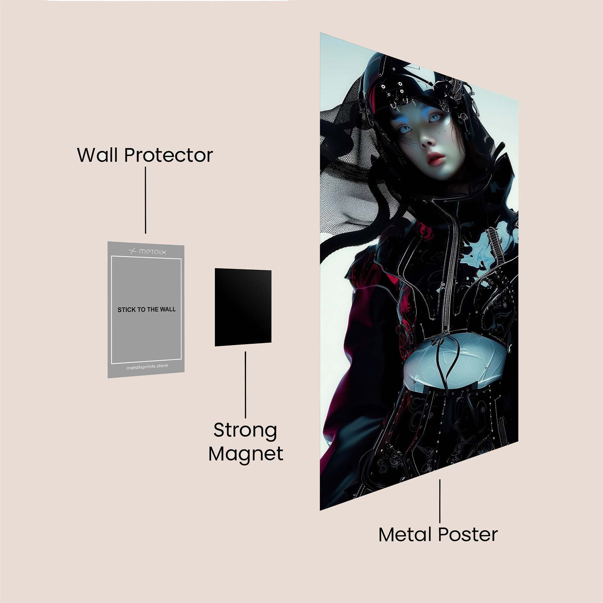 Obsidian Bloom Safe Wall Magnetic / M