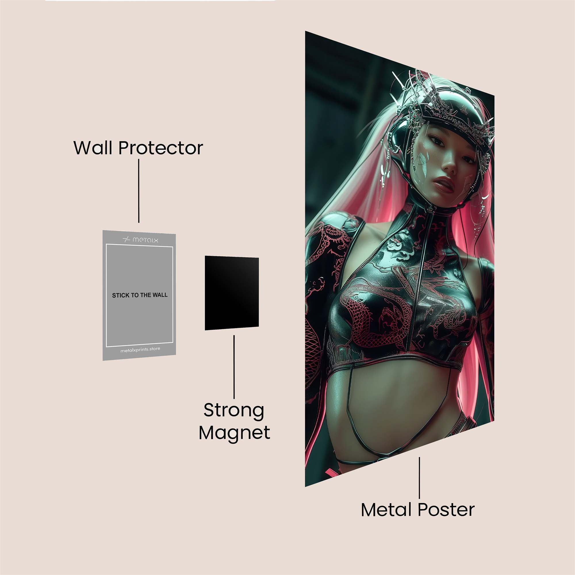 Floral Serenity Safe Wall Magnetic / M