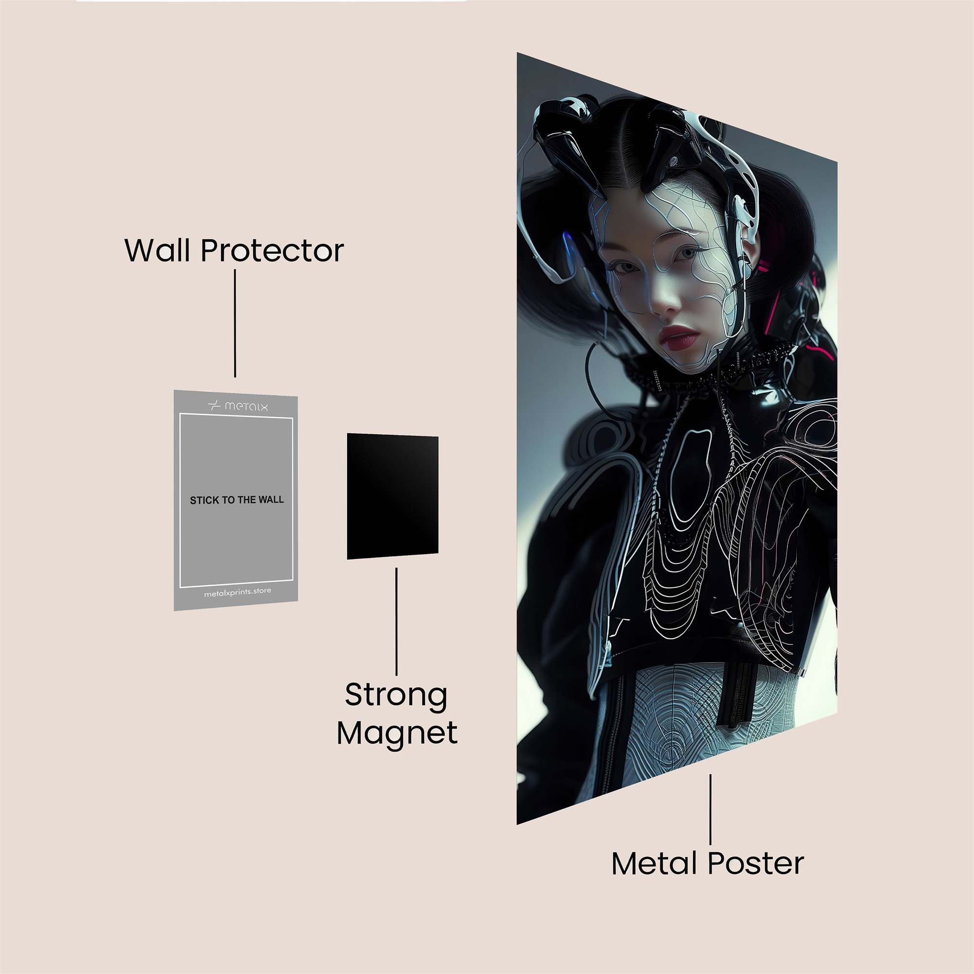 Floral Elegance Safe Wall Magnetic / M