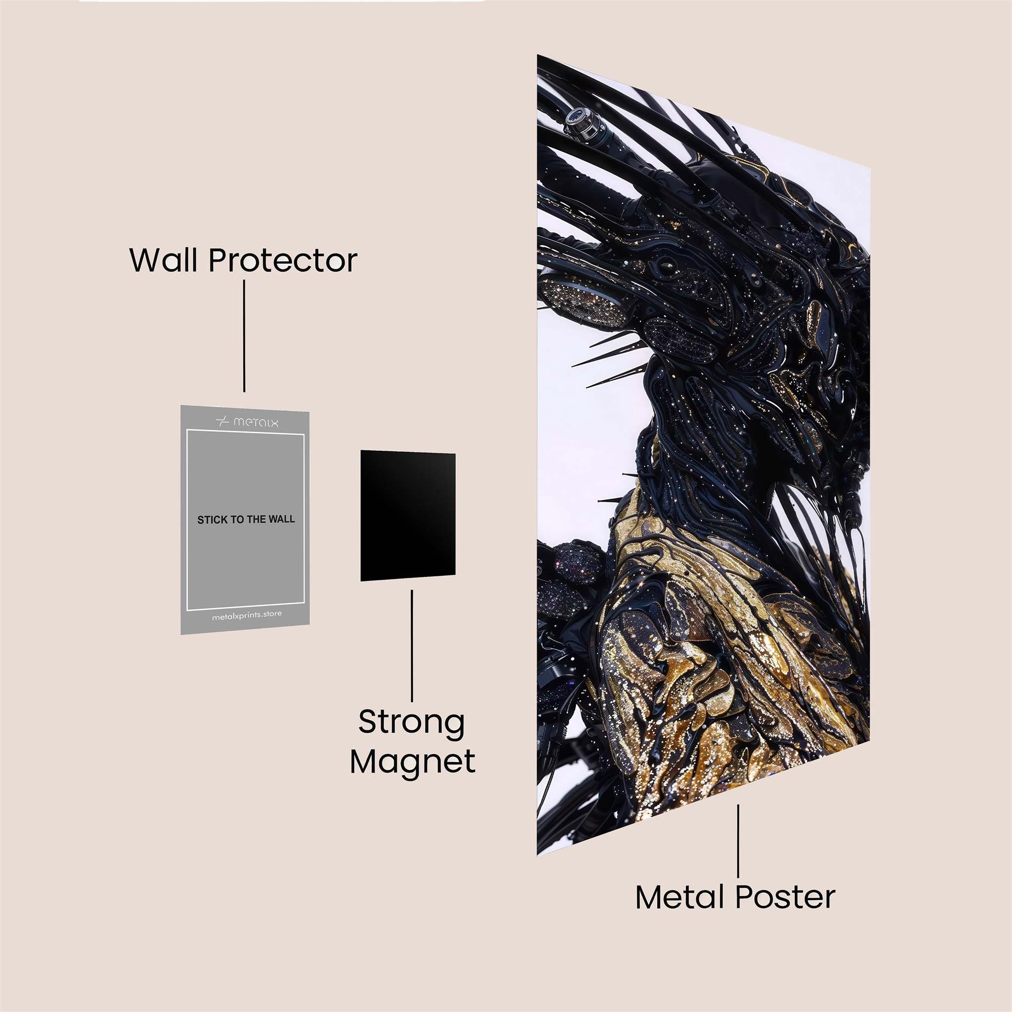 Mecha Dragon Safe Wall Magnetic / M