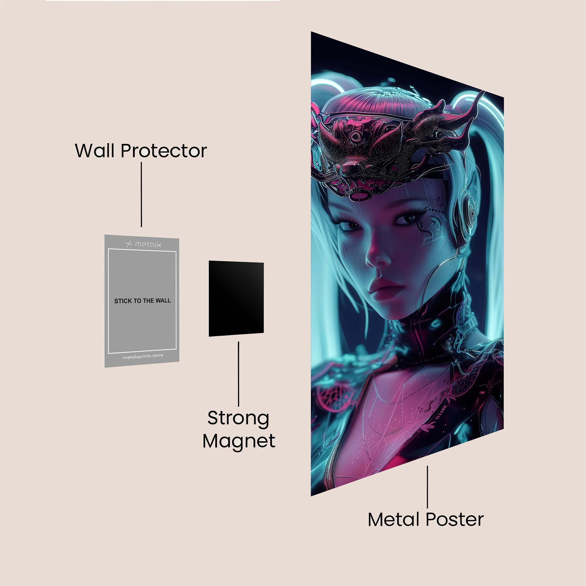 Floral Elegance Safe Wall Magnetic / M