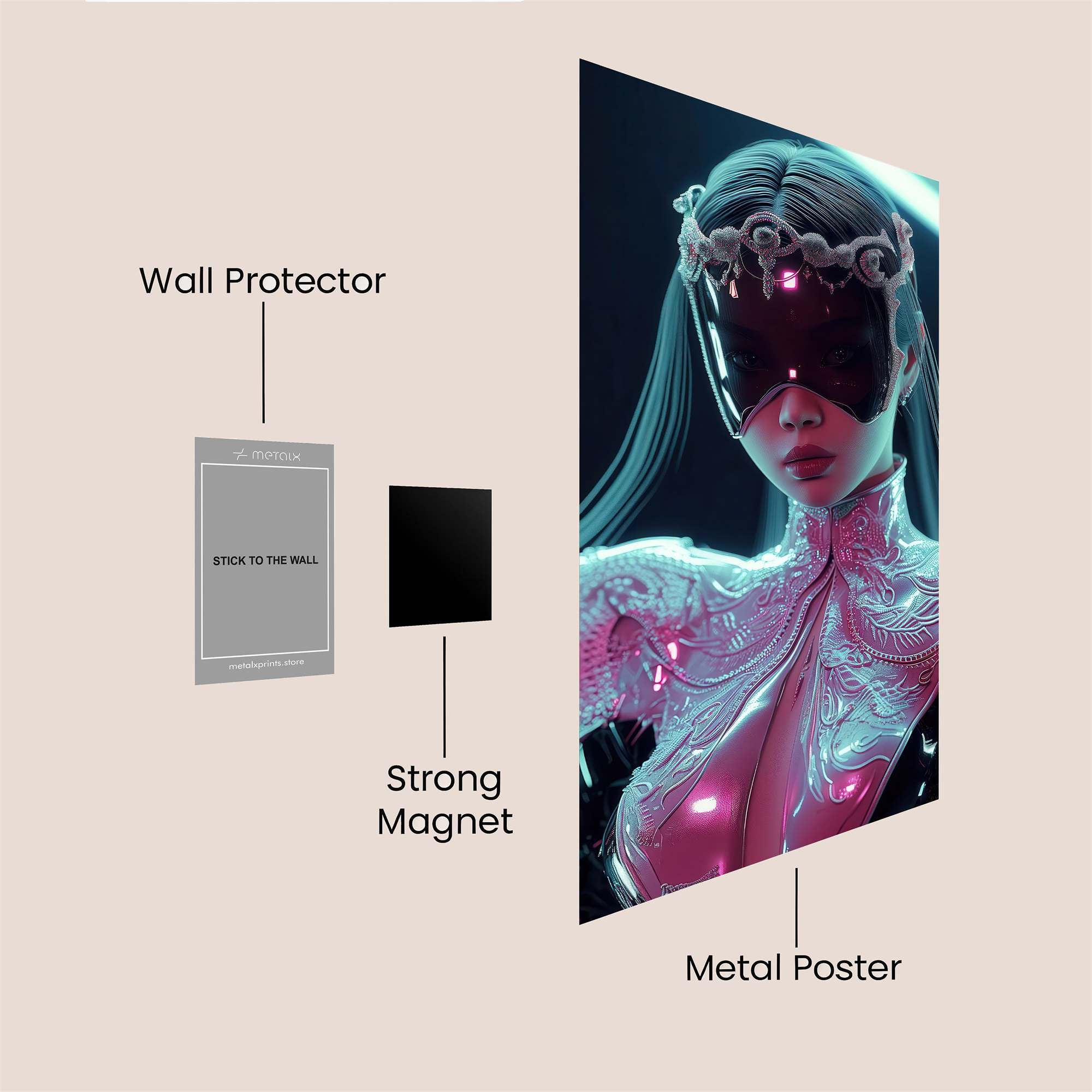 Lion Blaze Safe Wall Magnetic / M