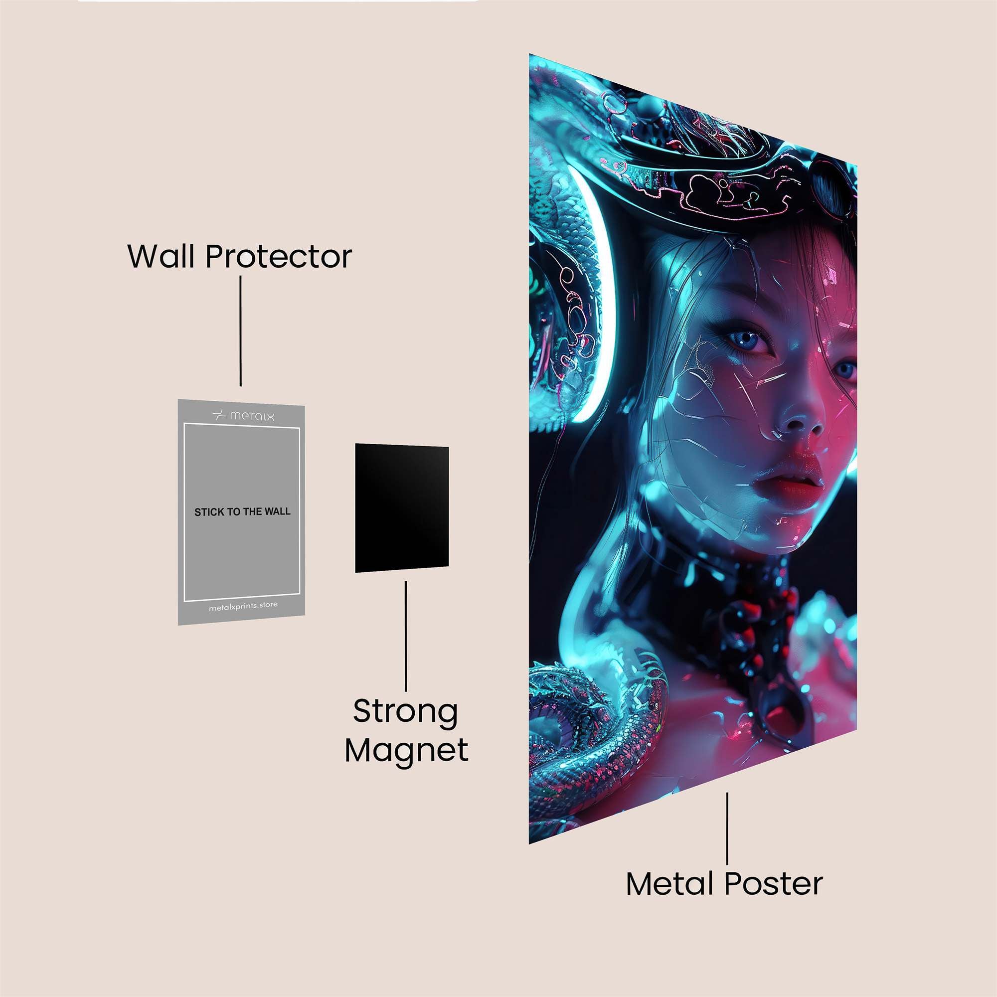 Lion Blaze Safe Wall Magnetic / M