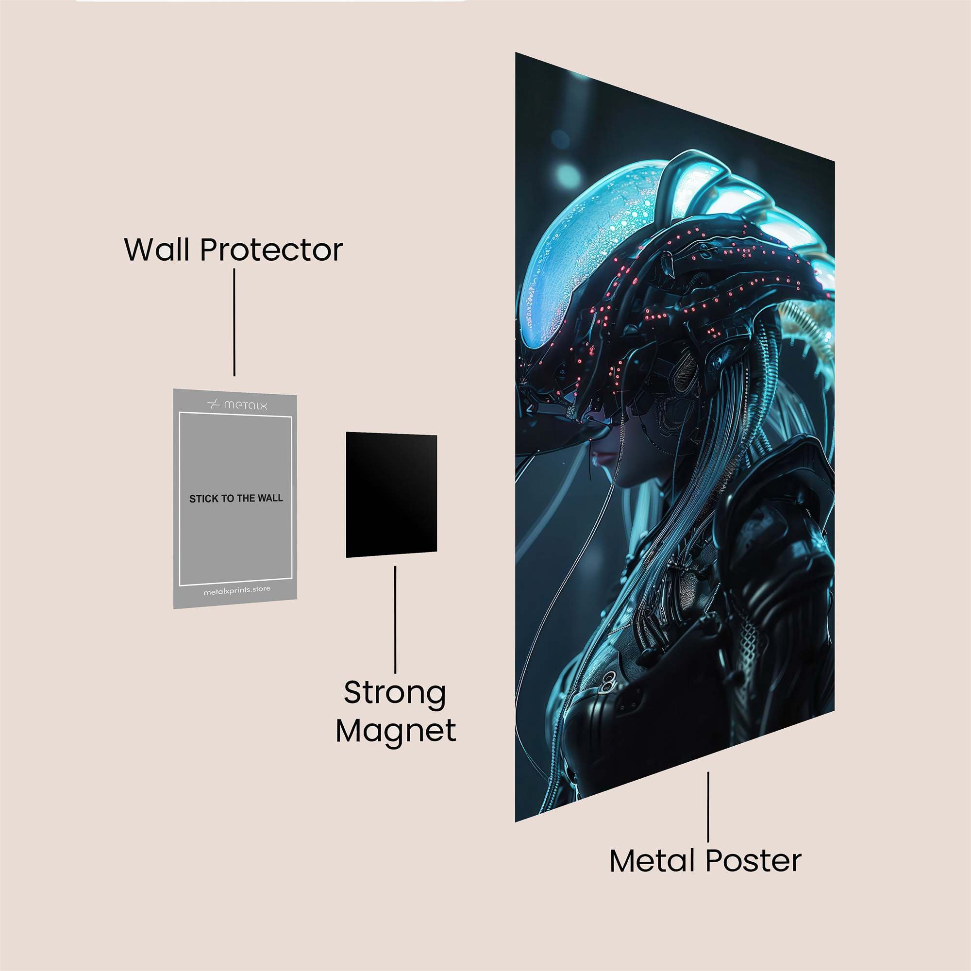 Golden Elegance Safe Wall Magnetic / M