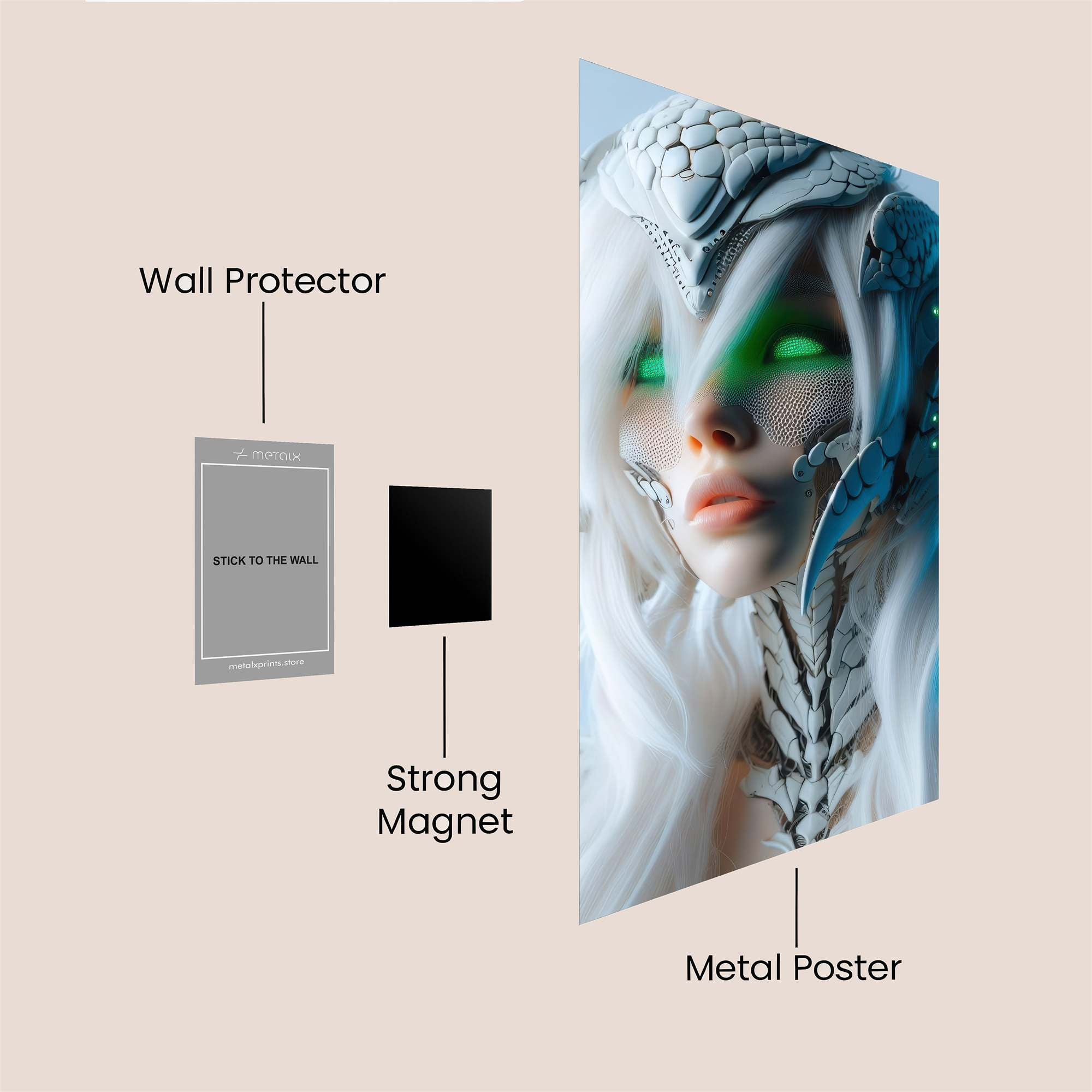 Black Elegance Safe Wall Magnetic / M