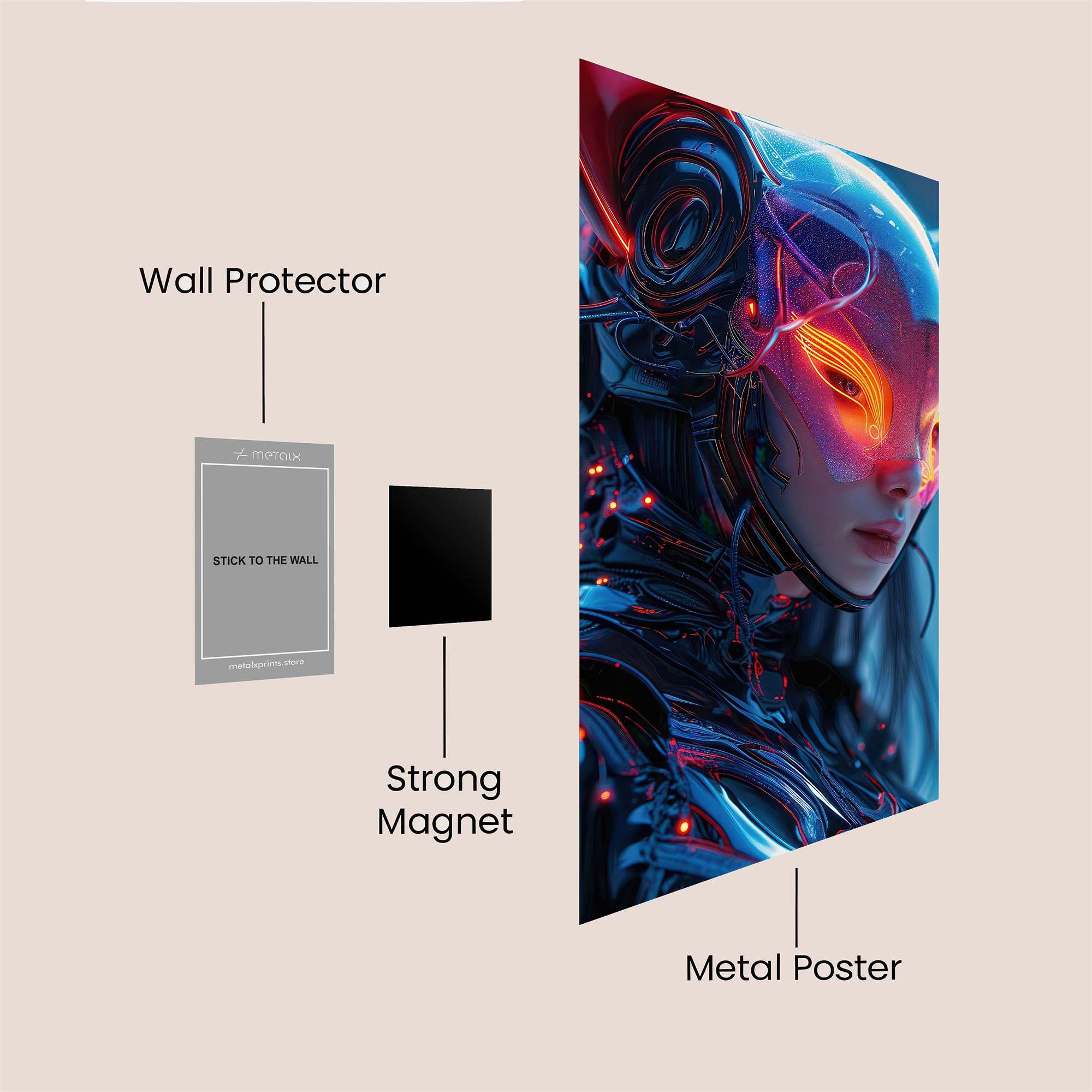 Ebony Elegance Safe Wall Magnetic / M