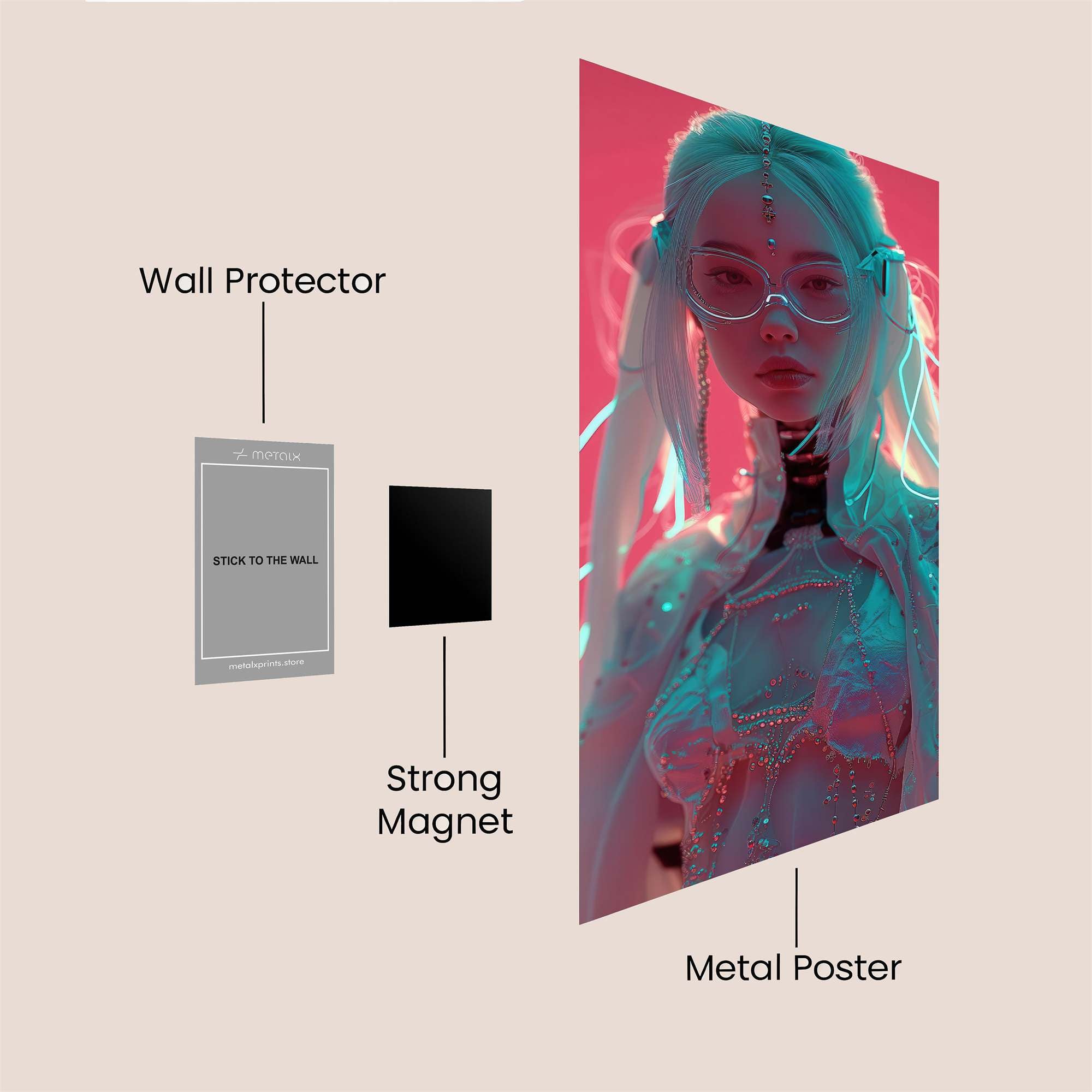 Ebony Enigma Safe Wall Magnetic / M