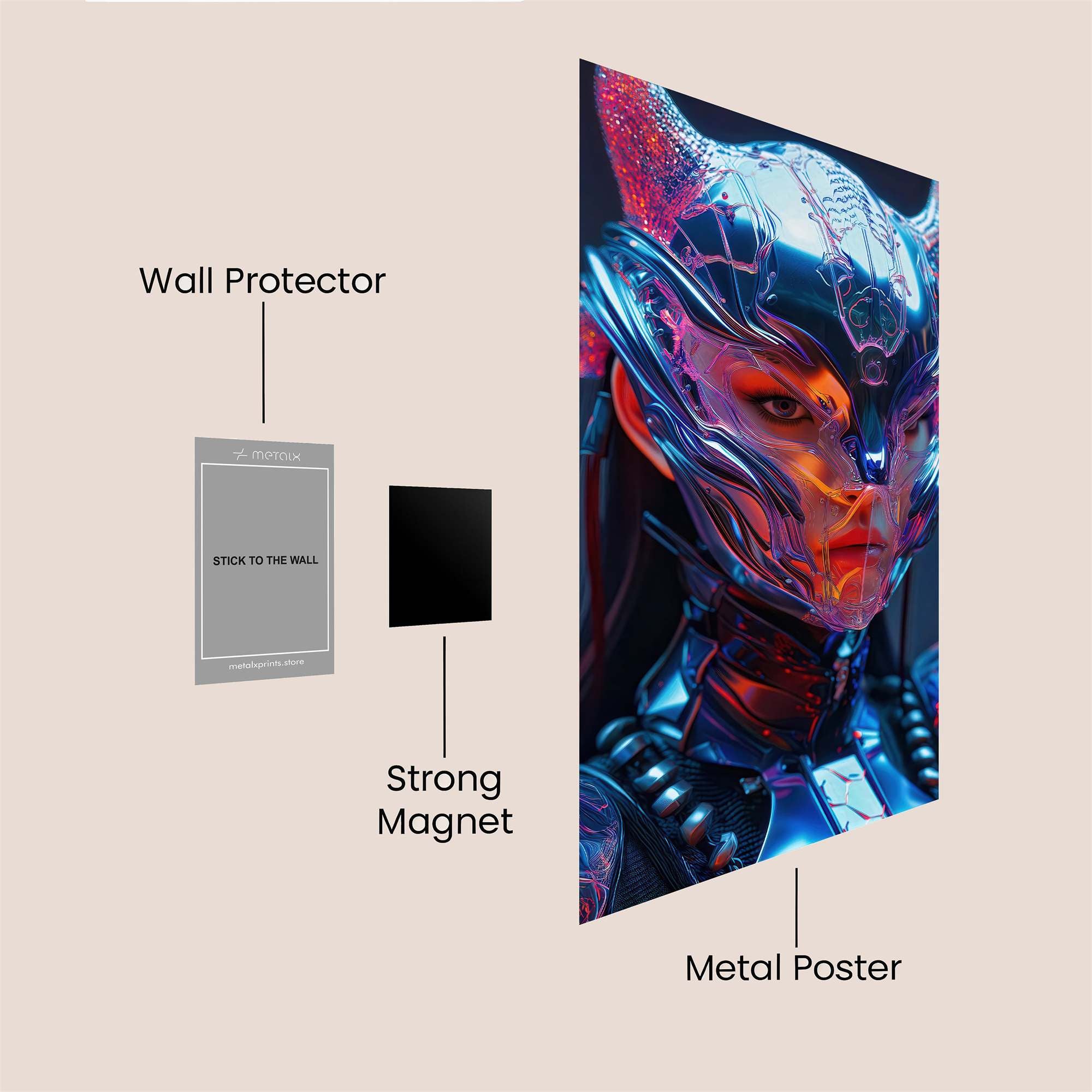 Flame Majesty Safe Wall Magnetic / M