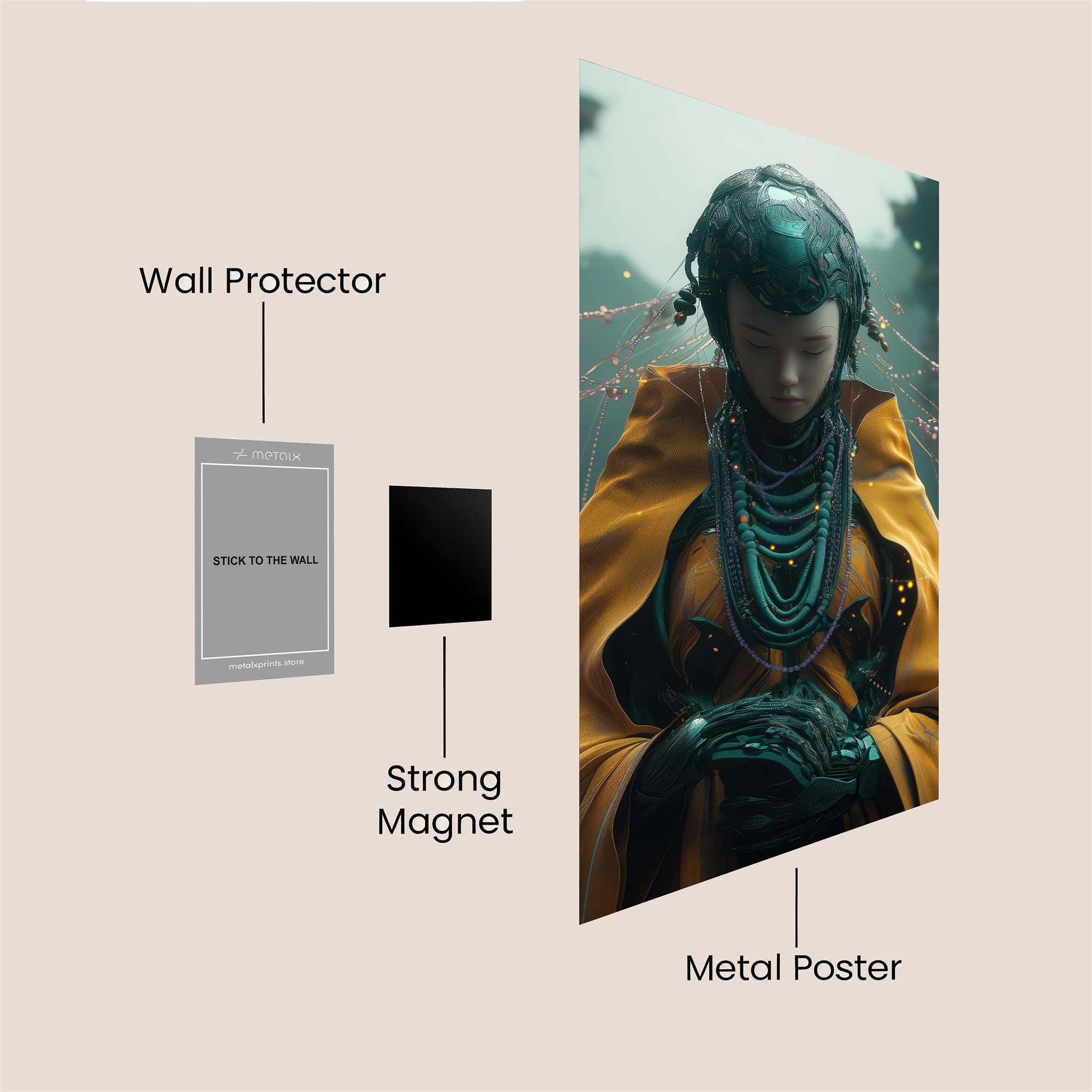 Neon Pulse Safe Wall Magnetic / M