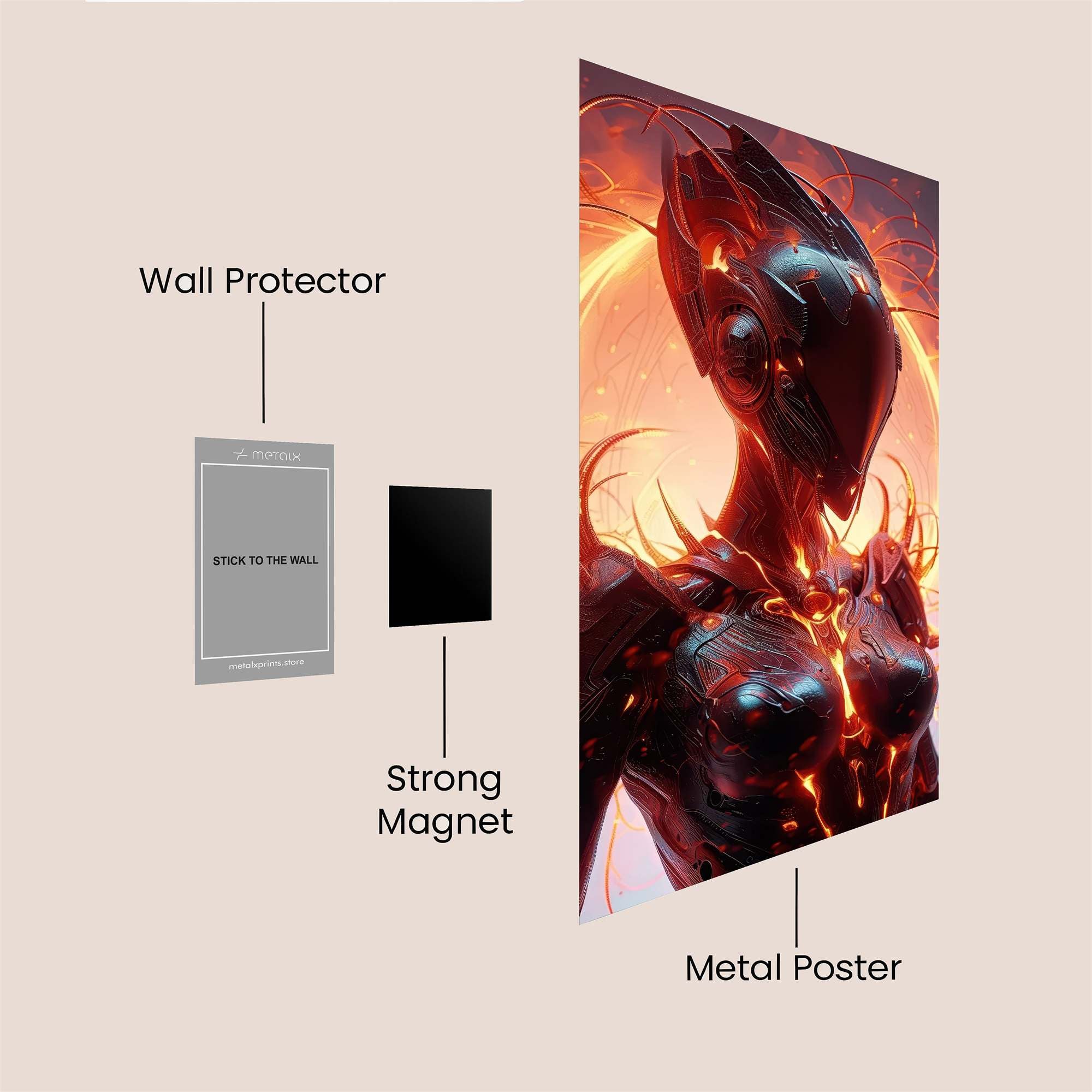 Love Intricate Safe Wall Magnetic / M