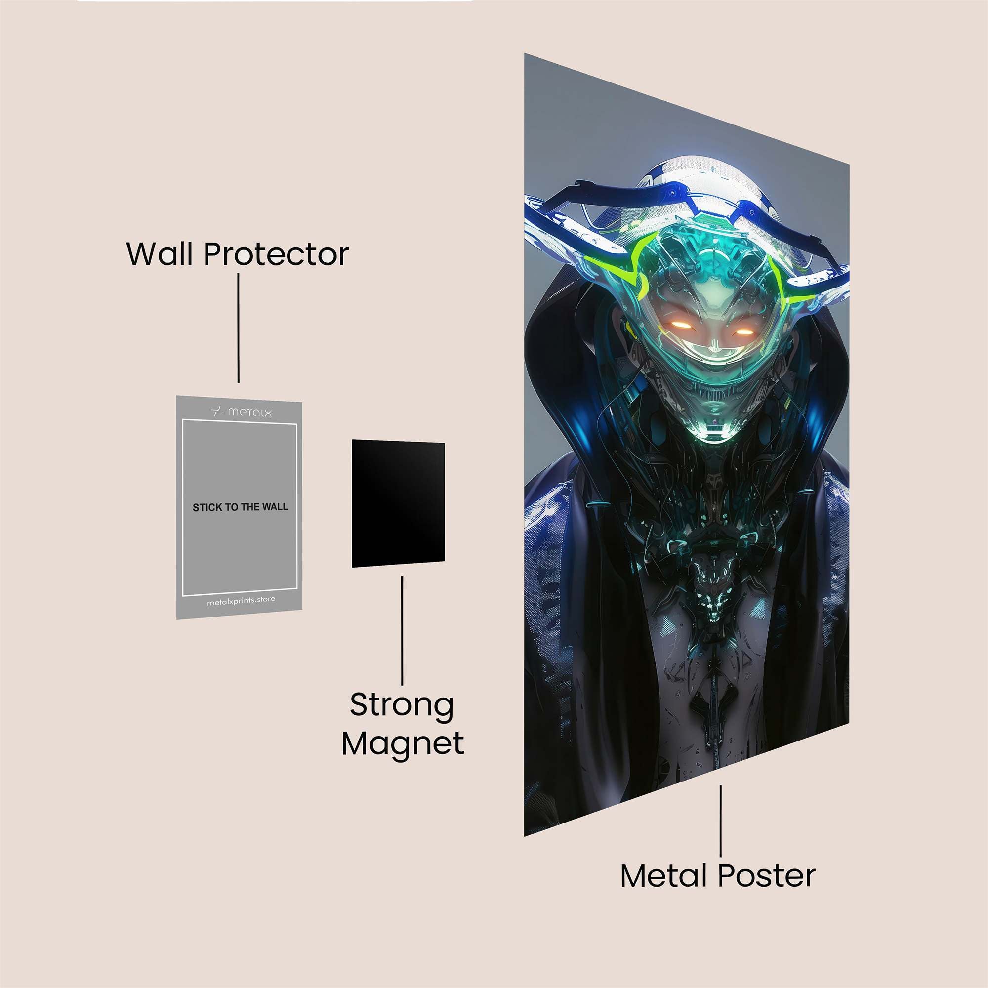 Golden Embrace Safe Wall Magnetic / M