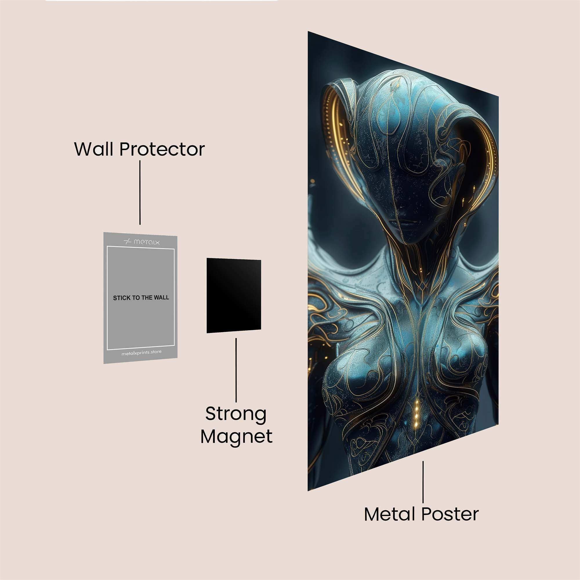 Mystic Owl Safe Wall Magnetic / M