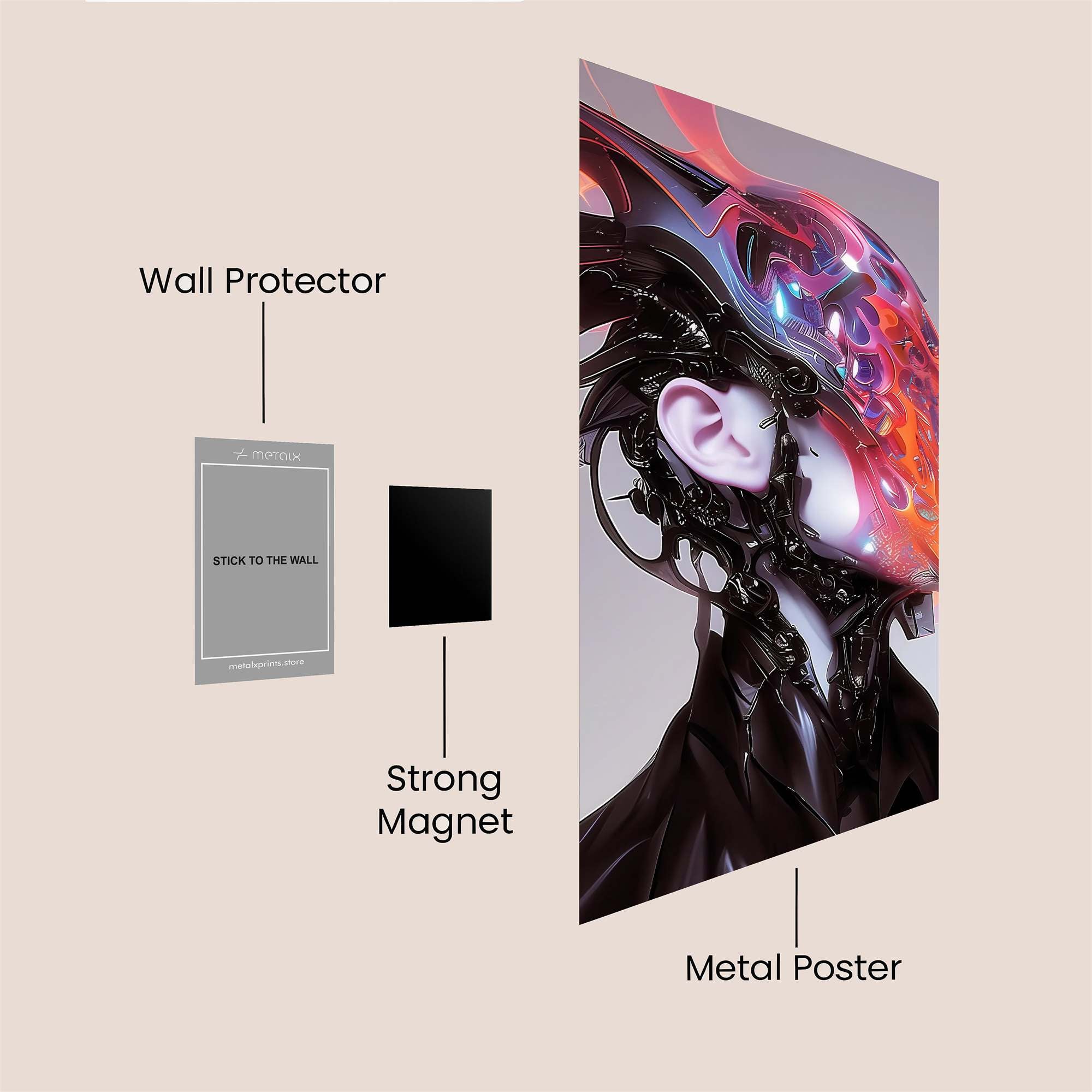 Elegant Rose Safe Wall Magnetic / M