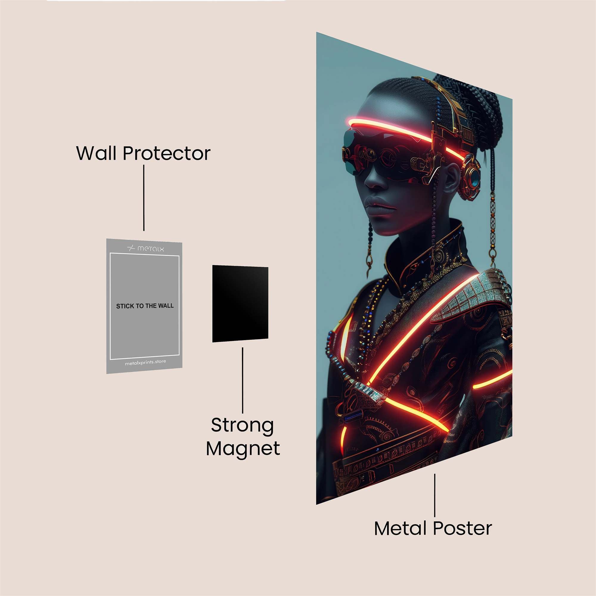 Ebony Enigma Safe Wall Magnetic / M