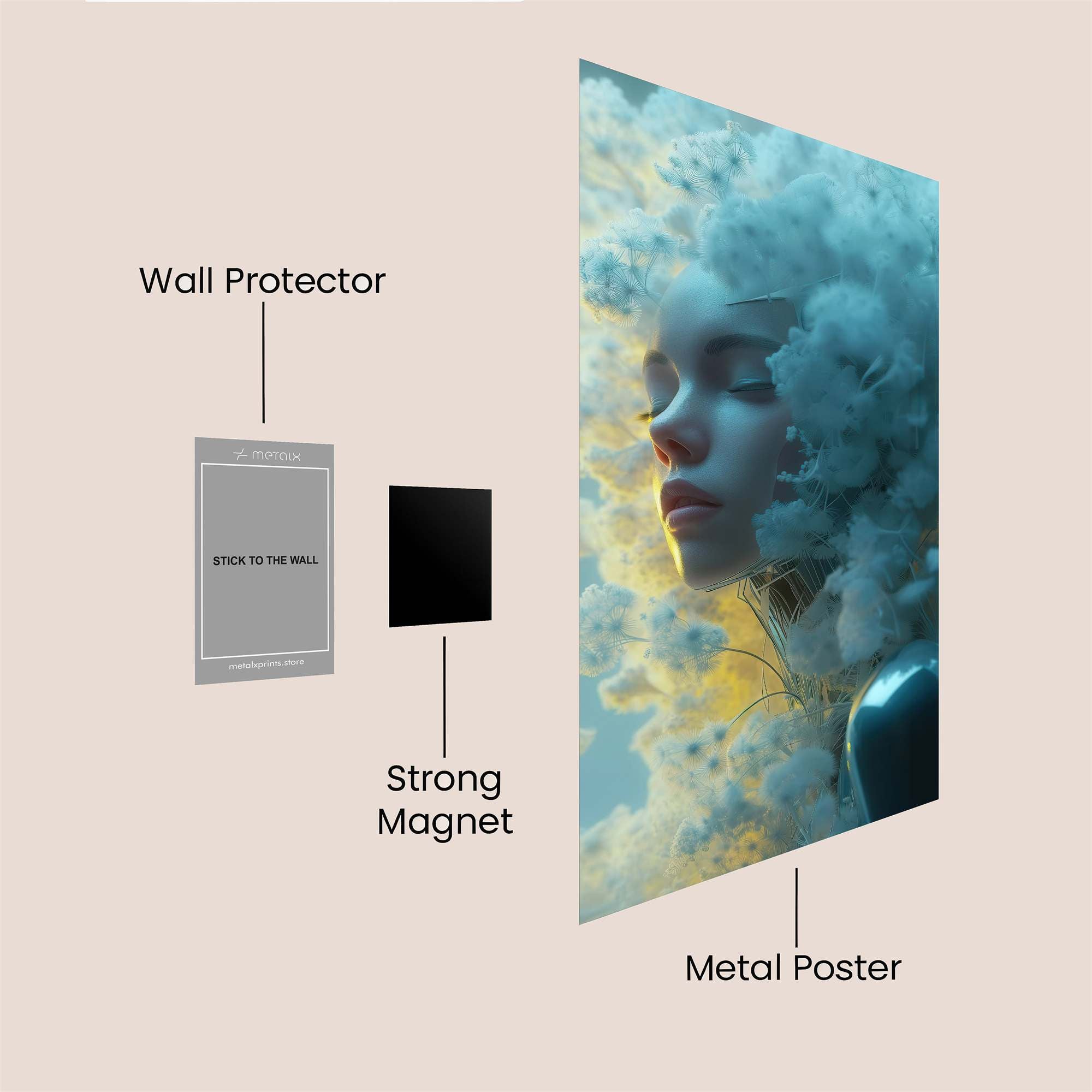 Gothic Bloom Safe Wall Magnetic / M