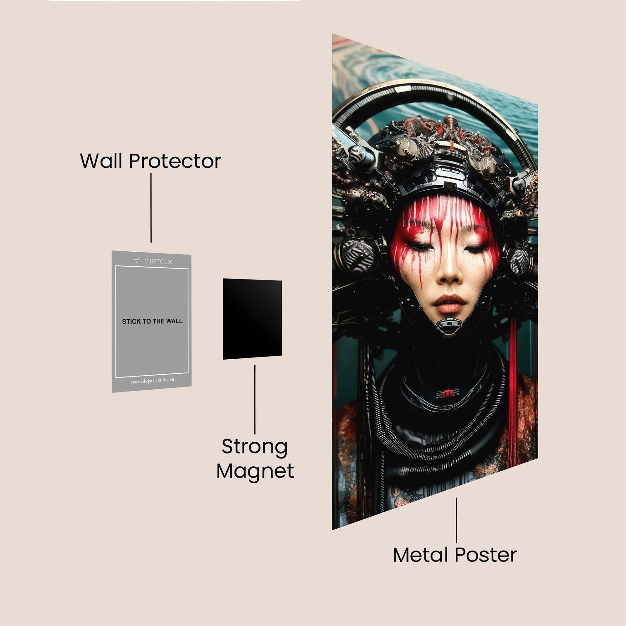 Neon Skull Safe Wall Magnetic / M