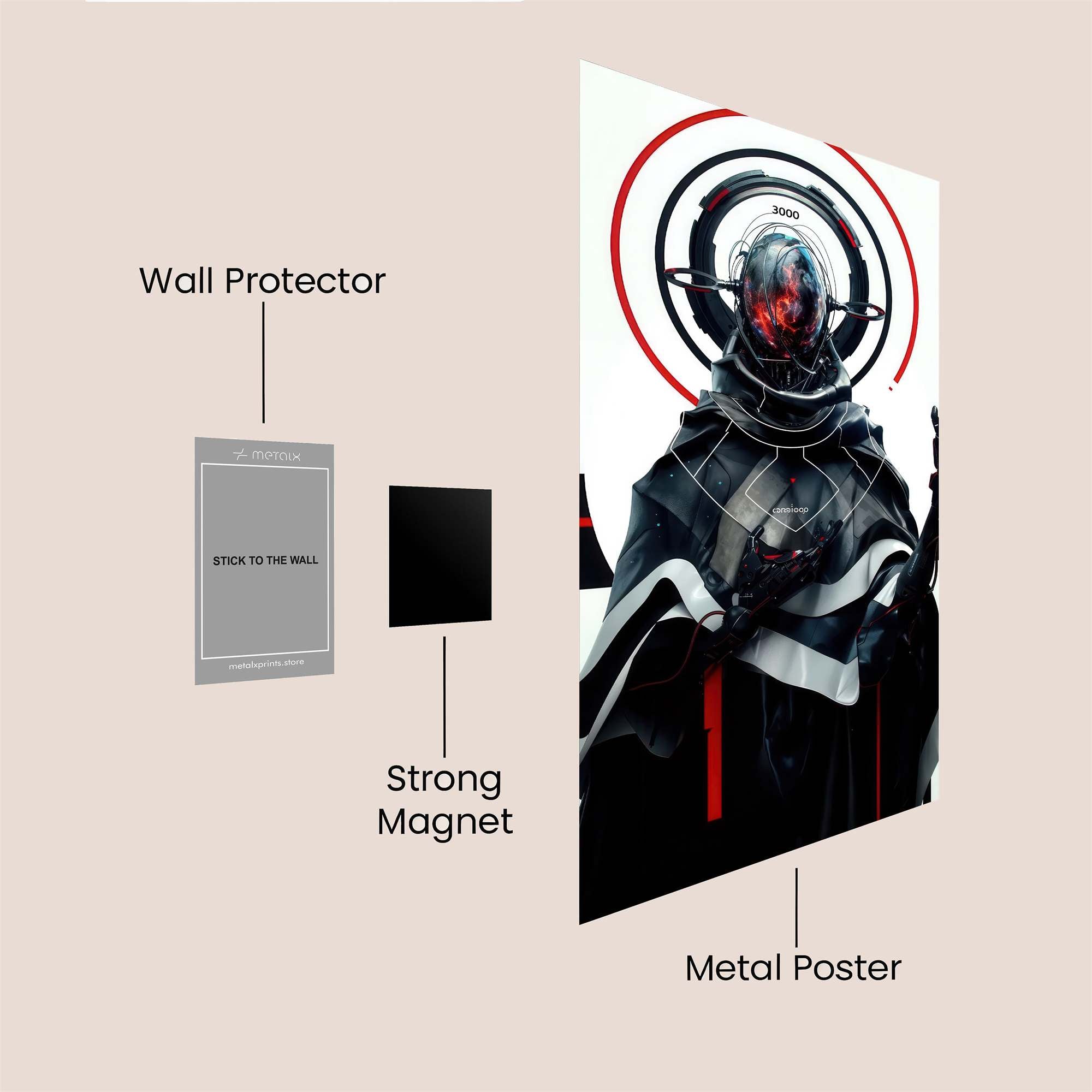 Skull Serenity Safe Wall Magnetic / M