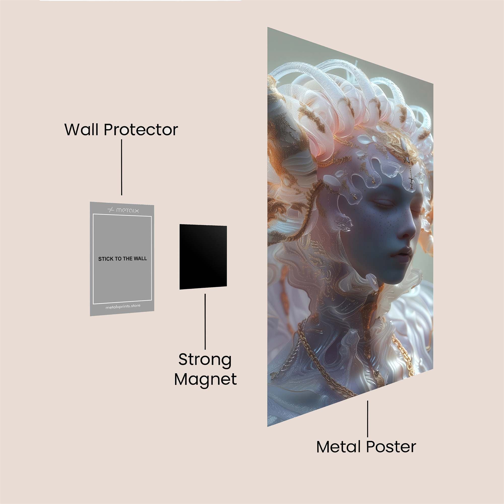 Skull Serenity Safe Wall Magnetic / M