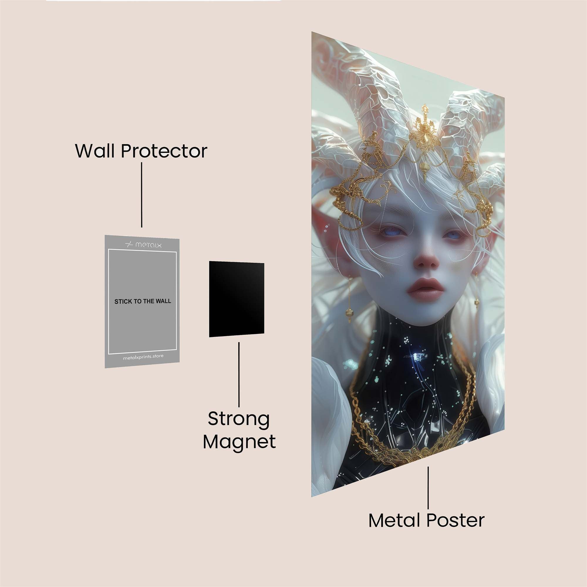 Golden Serenity Safe Wall Magnetic / M