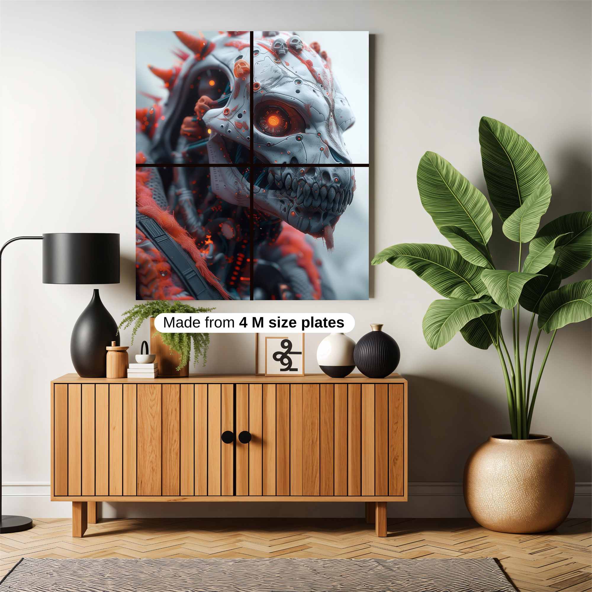 Floral Skull Safe Wall Magnetic / M