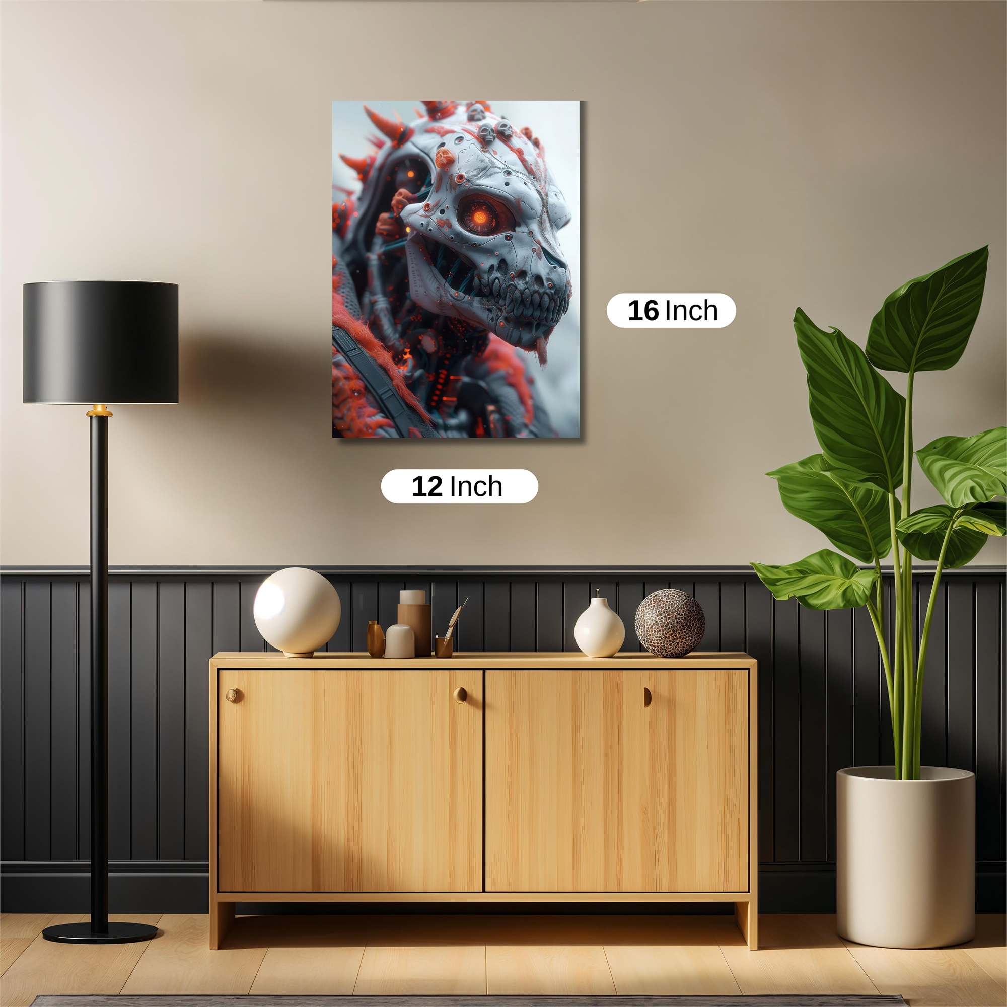 Floral Skull Safe Wall Magnetic / M