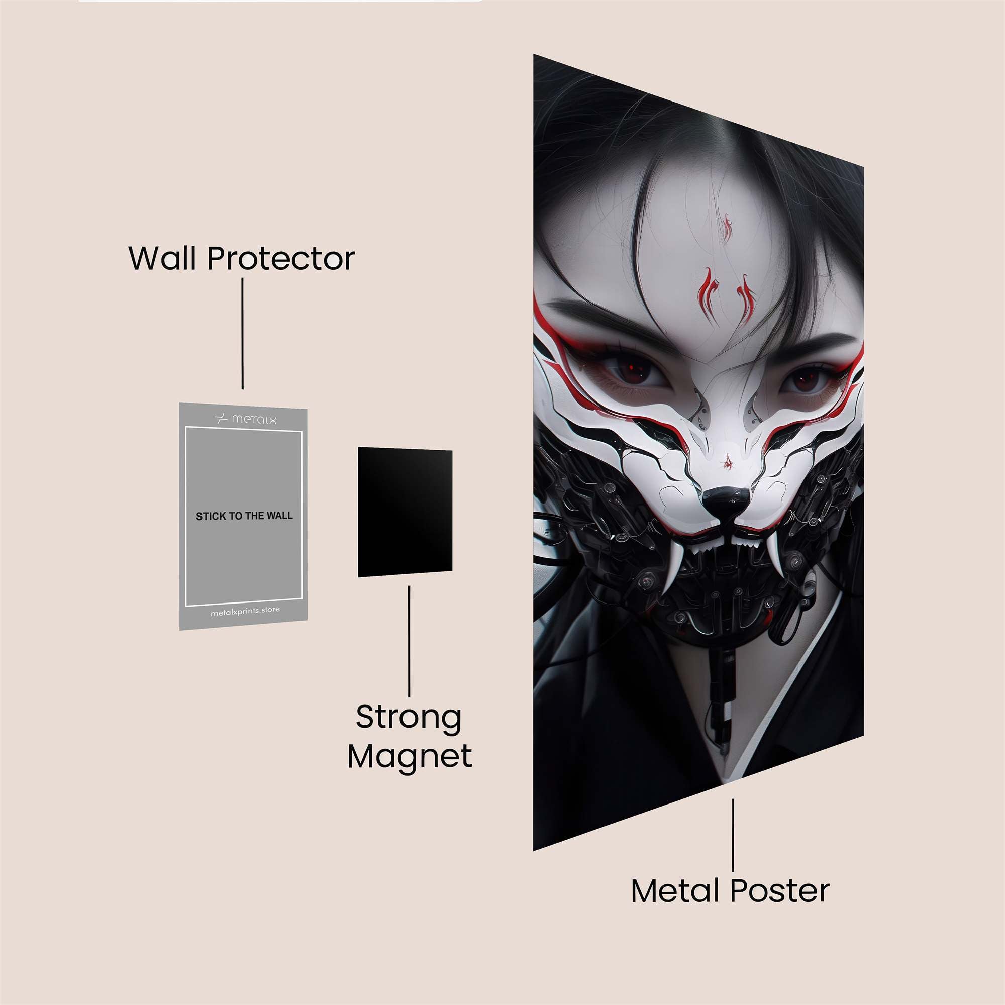 Skull Radiance Safe Wall Magnetic / M