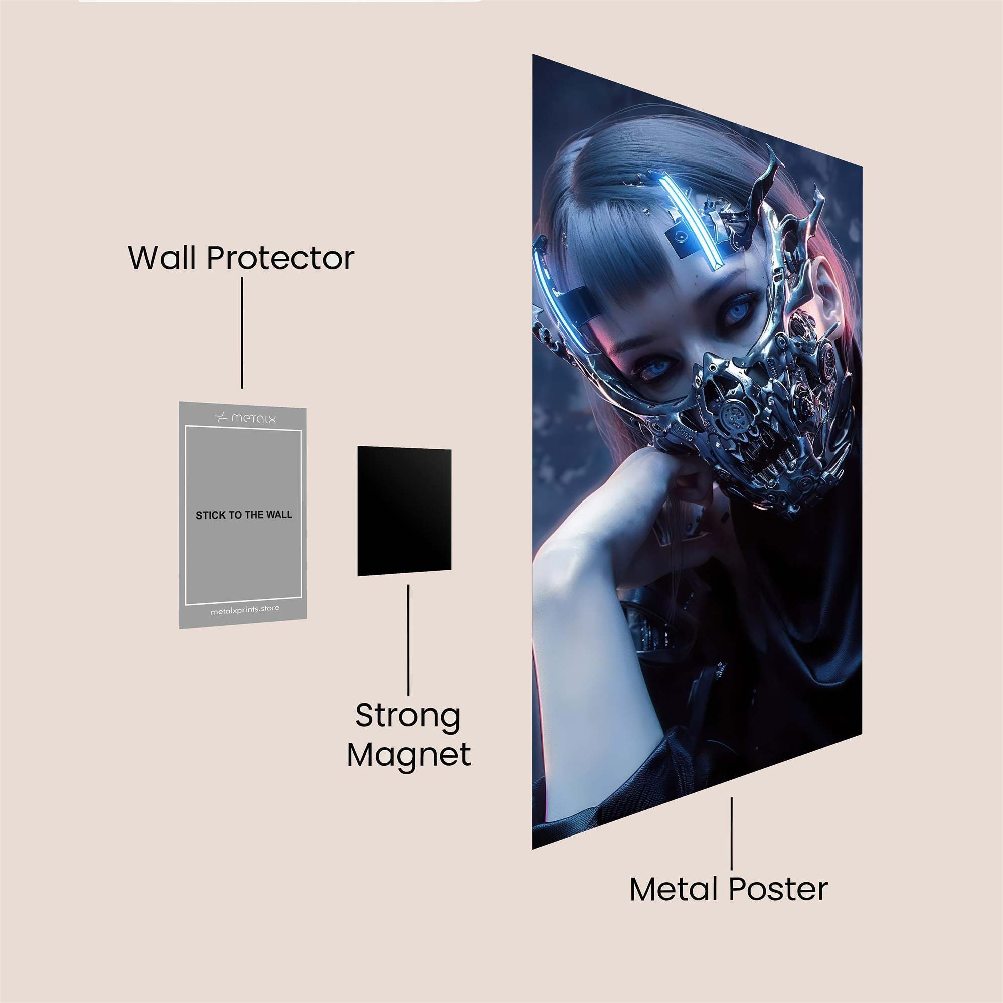 Camera Kaleidoscope Safe Wall Magnetic / M