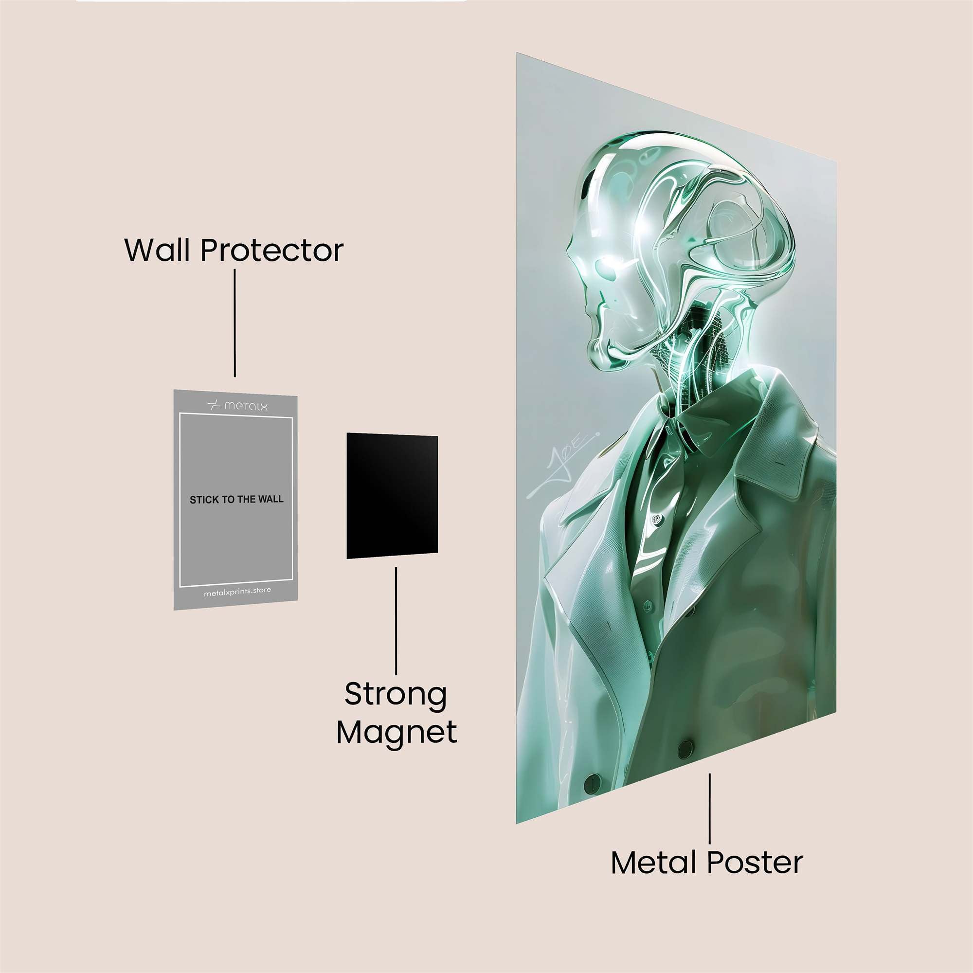 Cyber Serenity Safe Wall Magnetic / M