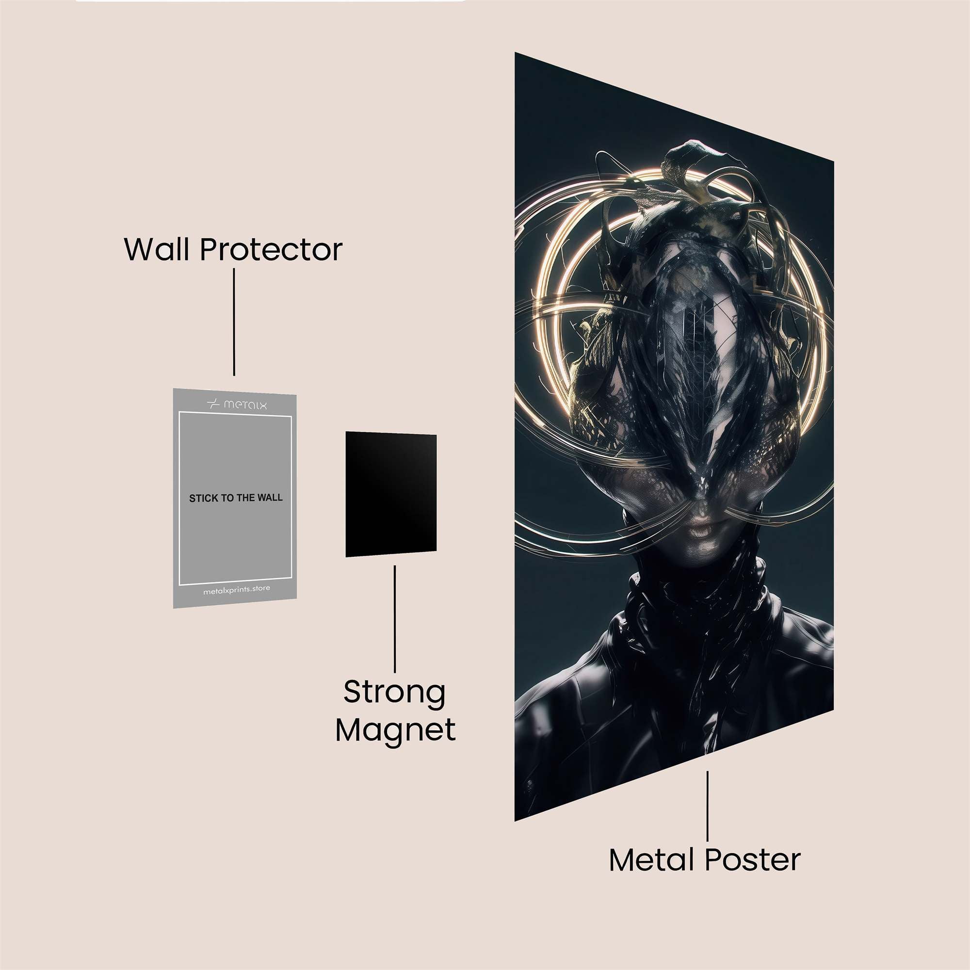 Ebony Enigma Safe Wall Magnetic / M