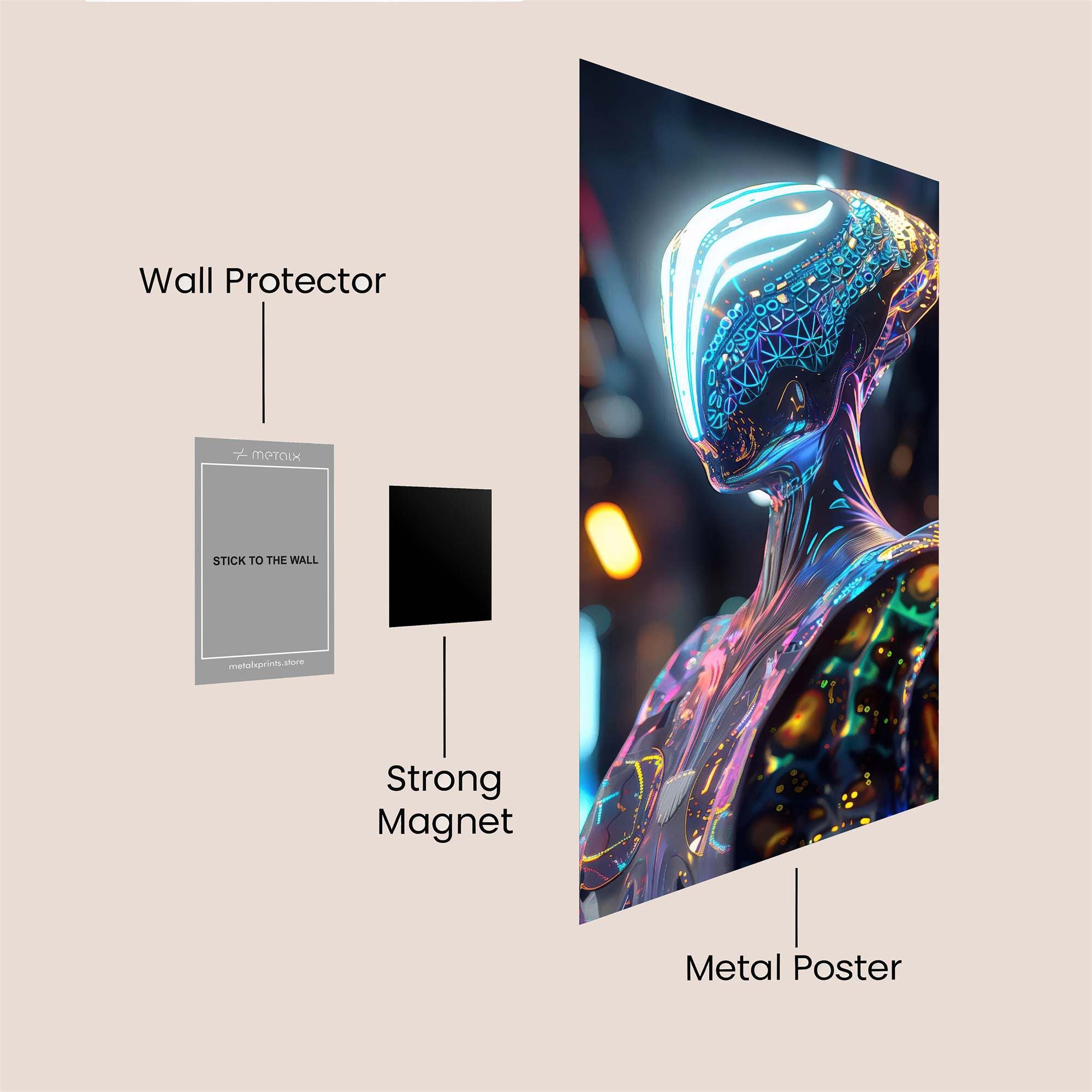 Ebony Enigma Safe Wall Magnetic / M