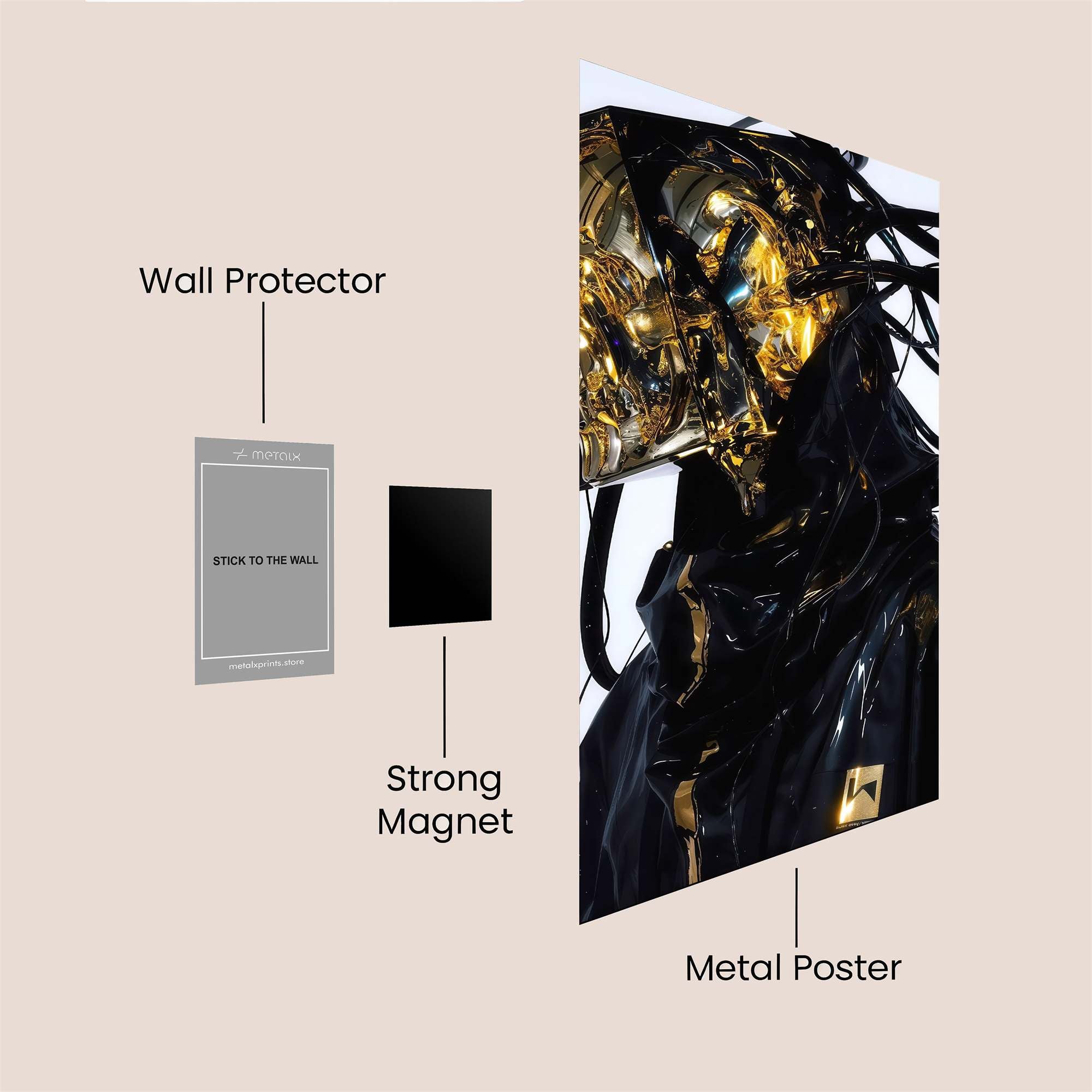 Iron Stealth Safe Wall Magnetic / M