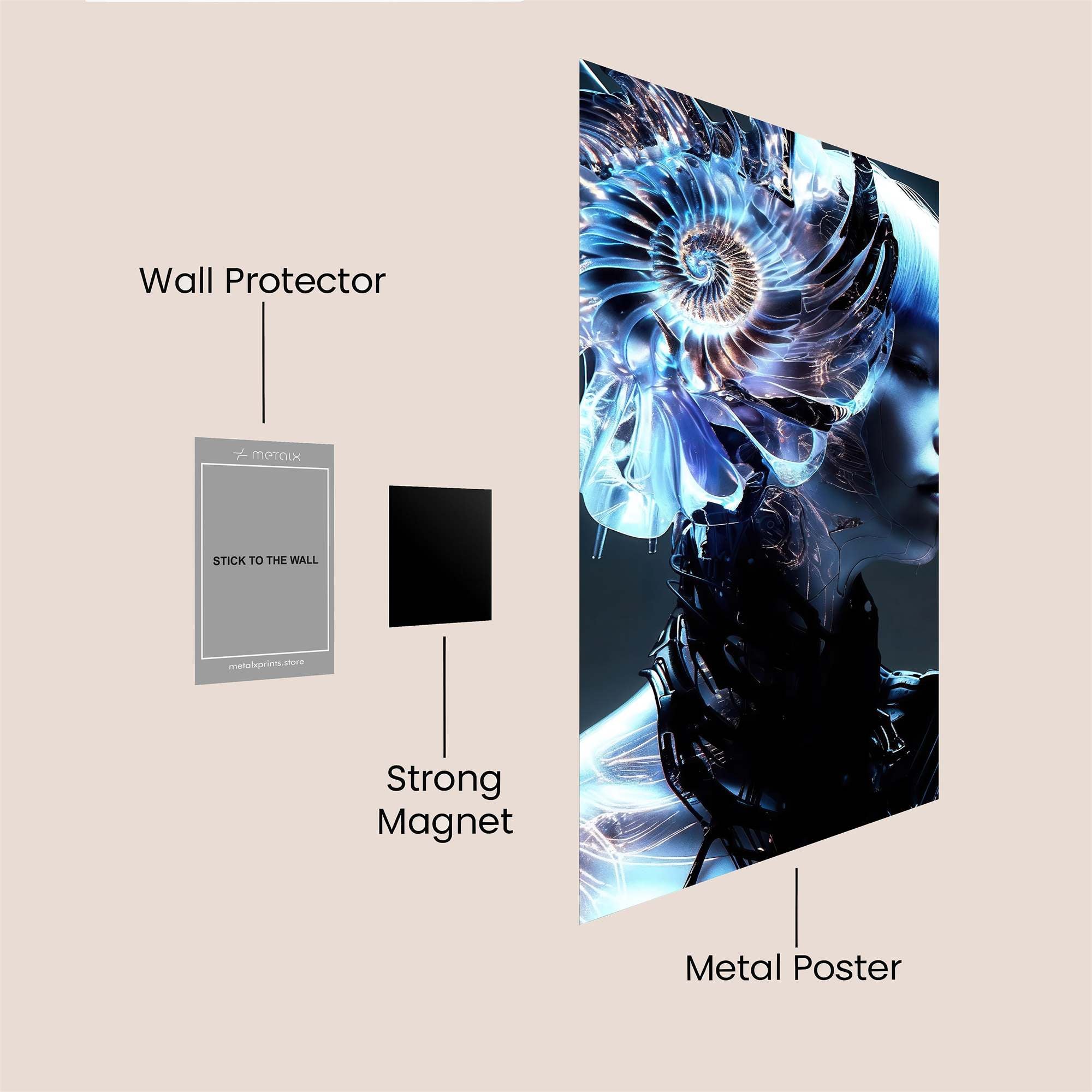 Steampunk Heart Safe Wall Magnetic / M