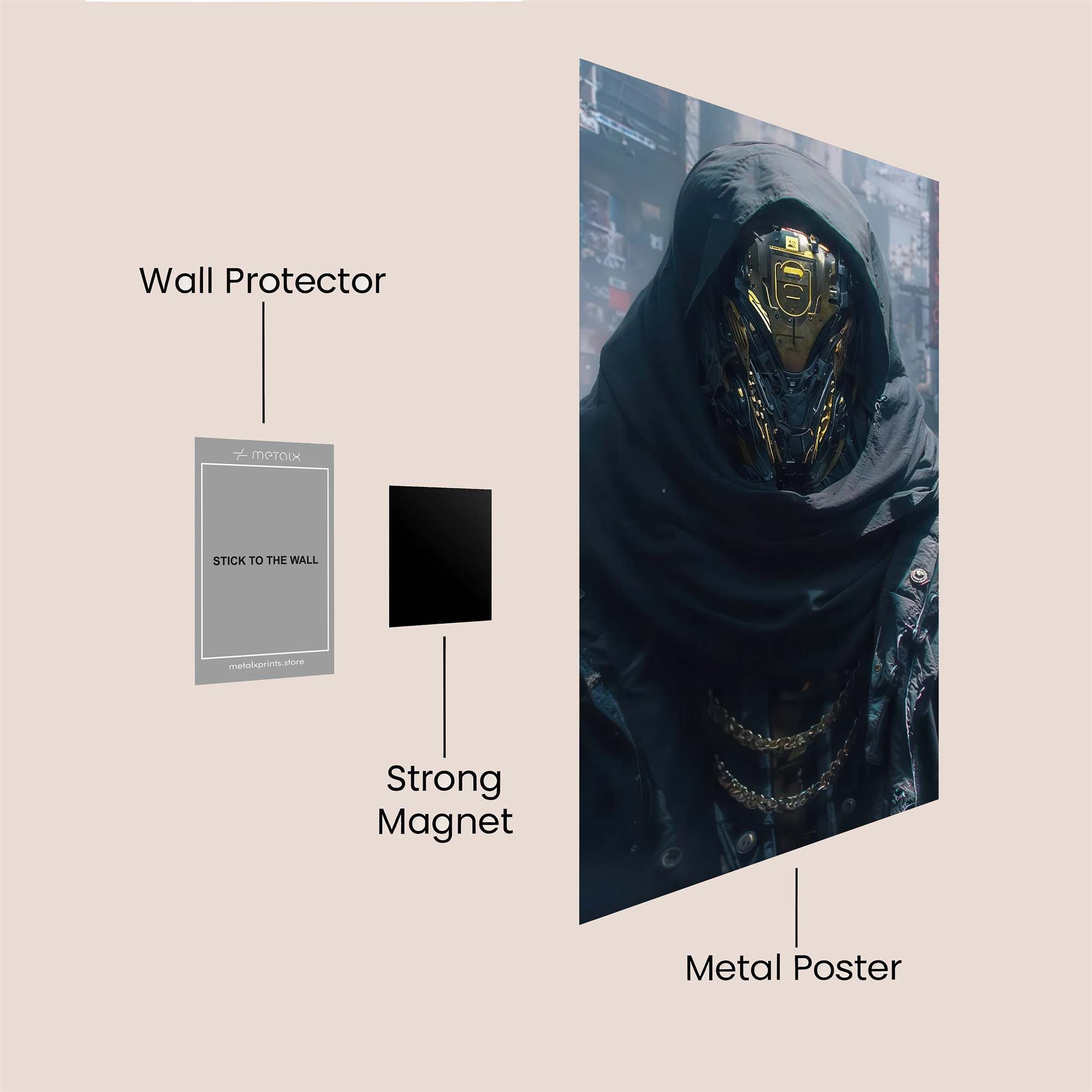 Blue Enigma Safe Wall Magnetic / M